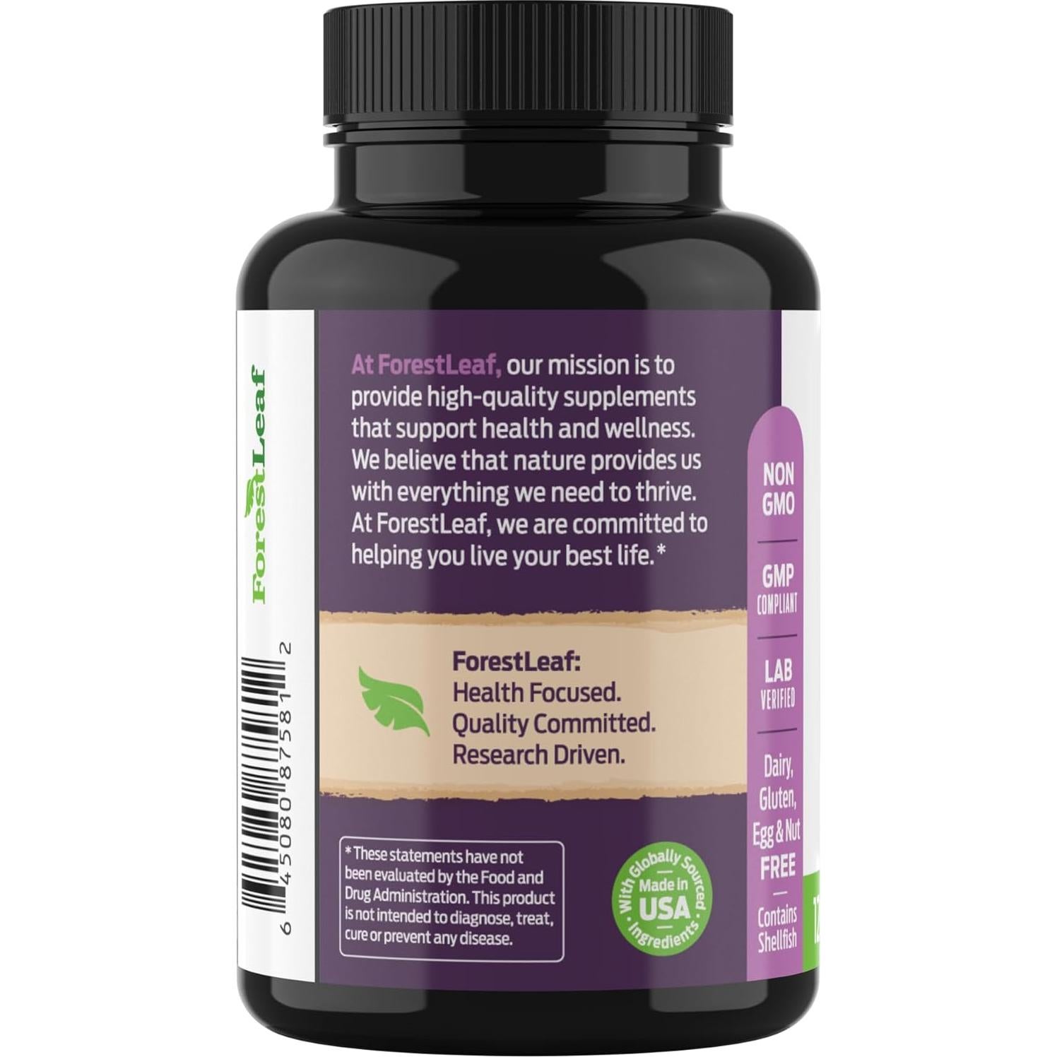 Suplemento Articular ForestLeaf 1200mg Glucosamina y MSM 120 Cápsulas