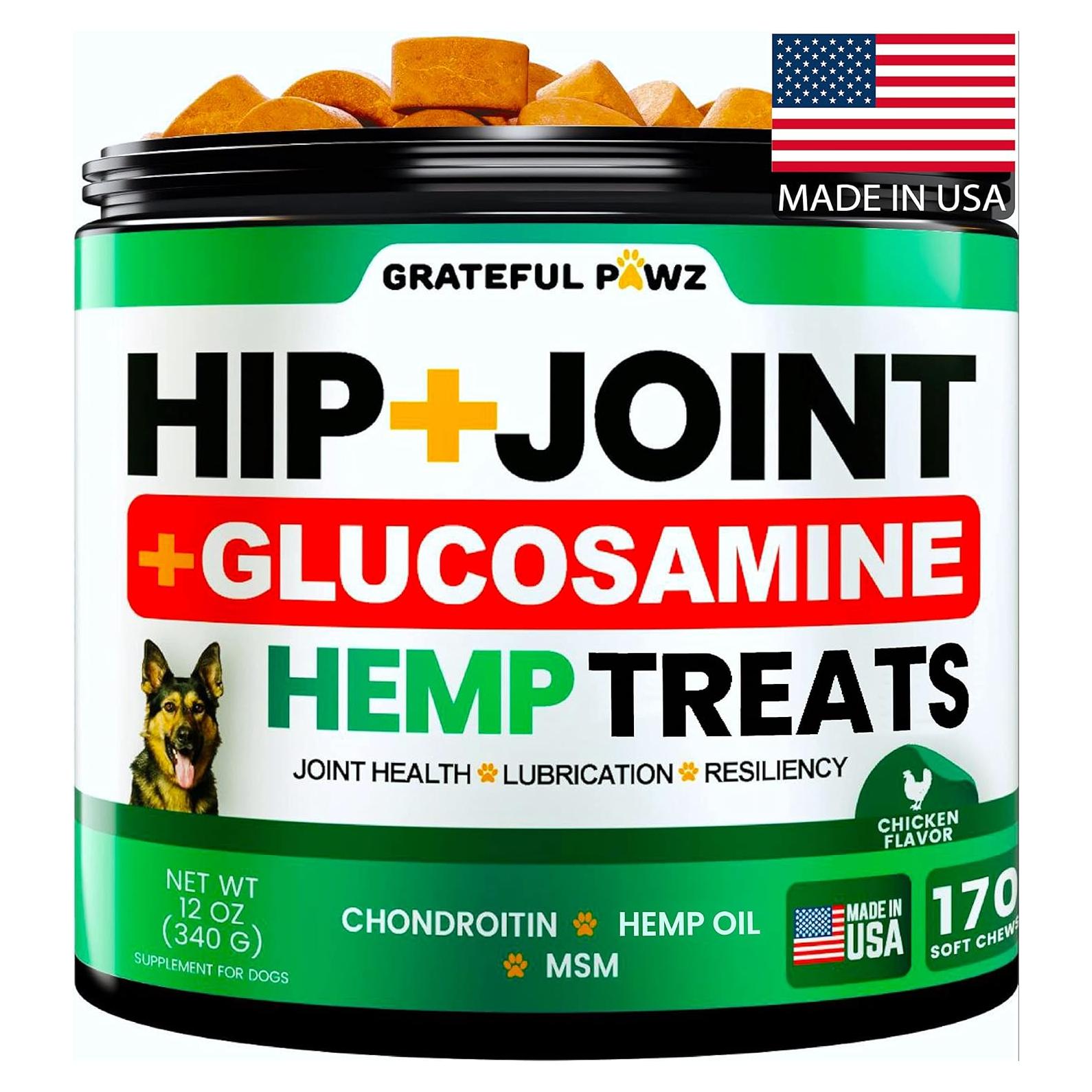 Suplemento de Caderas y Articulaciones Grateful Pawz 170 Golosinas