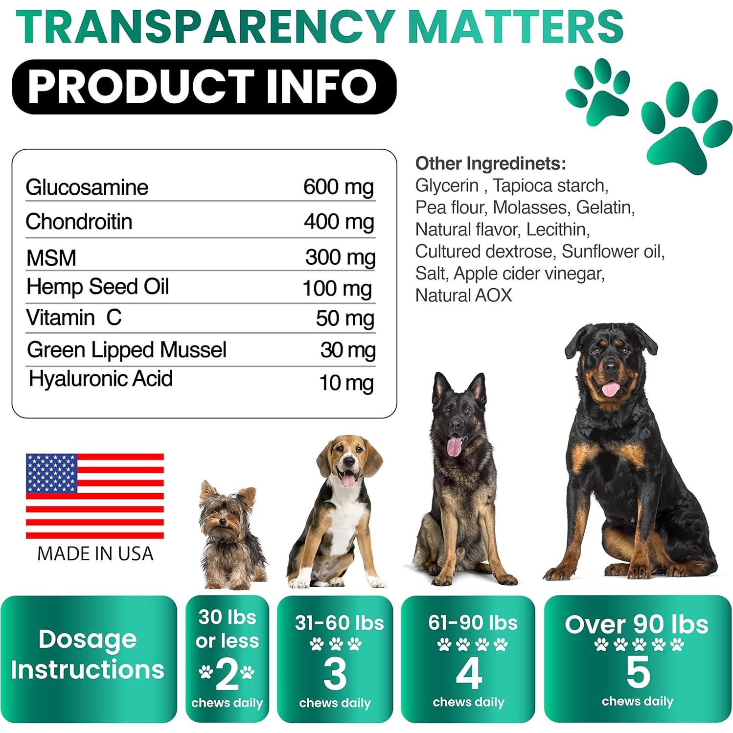 Suplemento de Caderas y Articulaciones Grateful Pawz 170 Golosinas