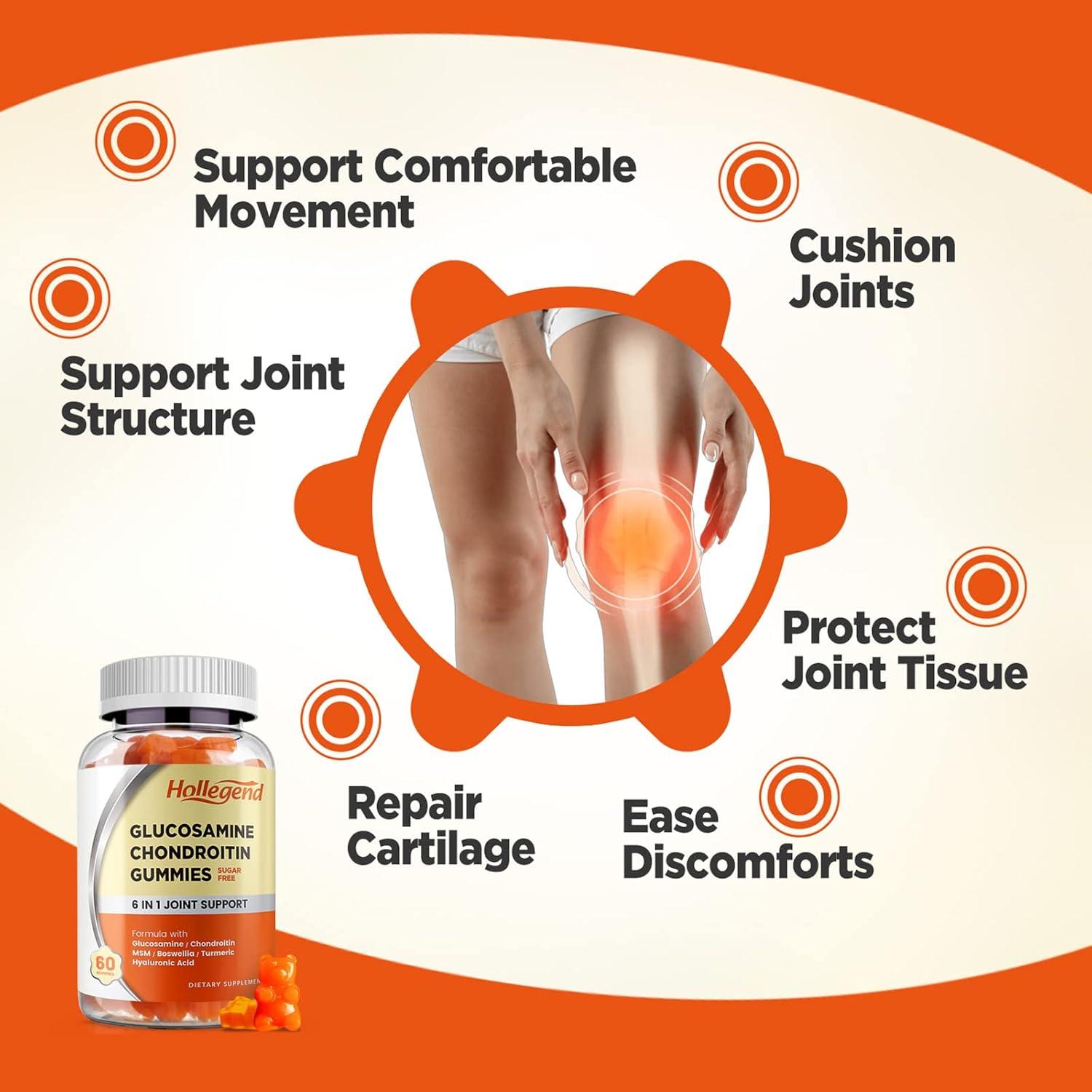 Gomitas de Glucosamina y Condroitina HendyBe 1500mg 60 Unidades