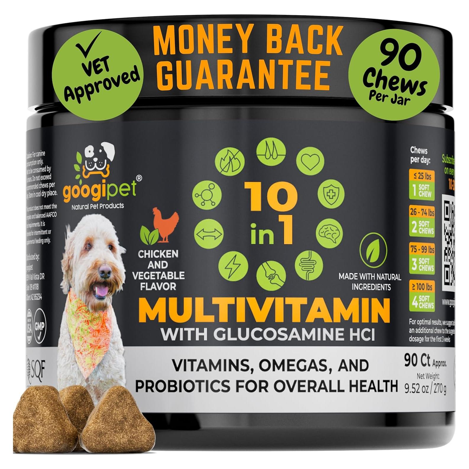 Googipet Multivitamínico 10 en 1 para Perros - Sabor Pollo y Verdura