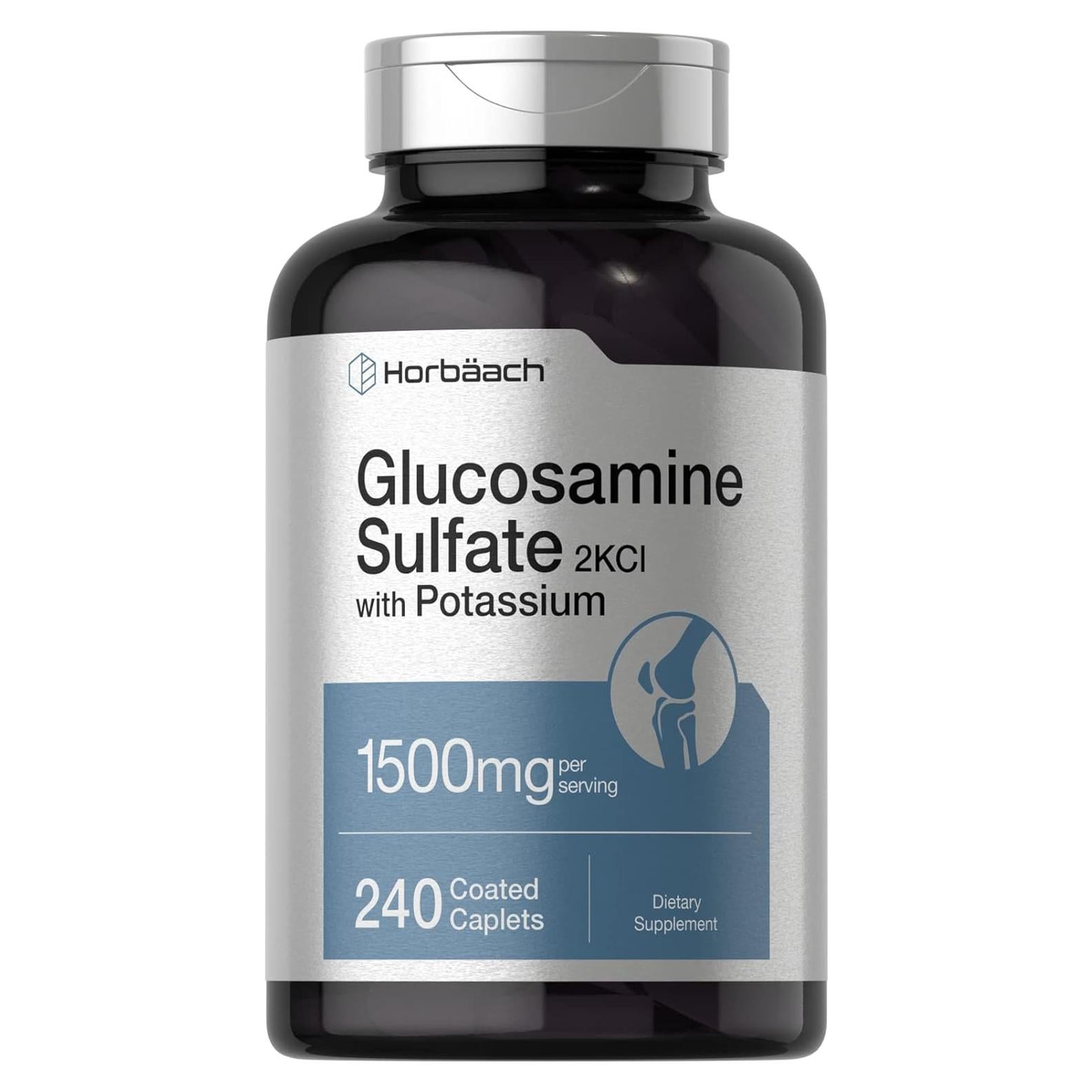 Suplemento de Glucosamina Sulfato Horbaach 1500mg 240 Tabletas