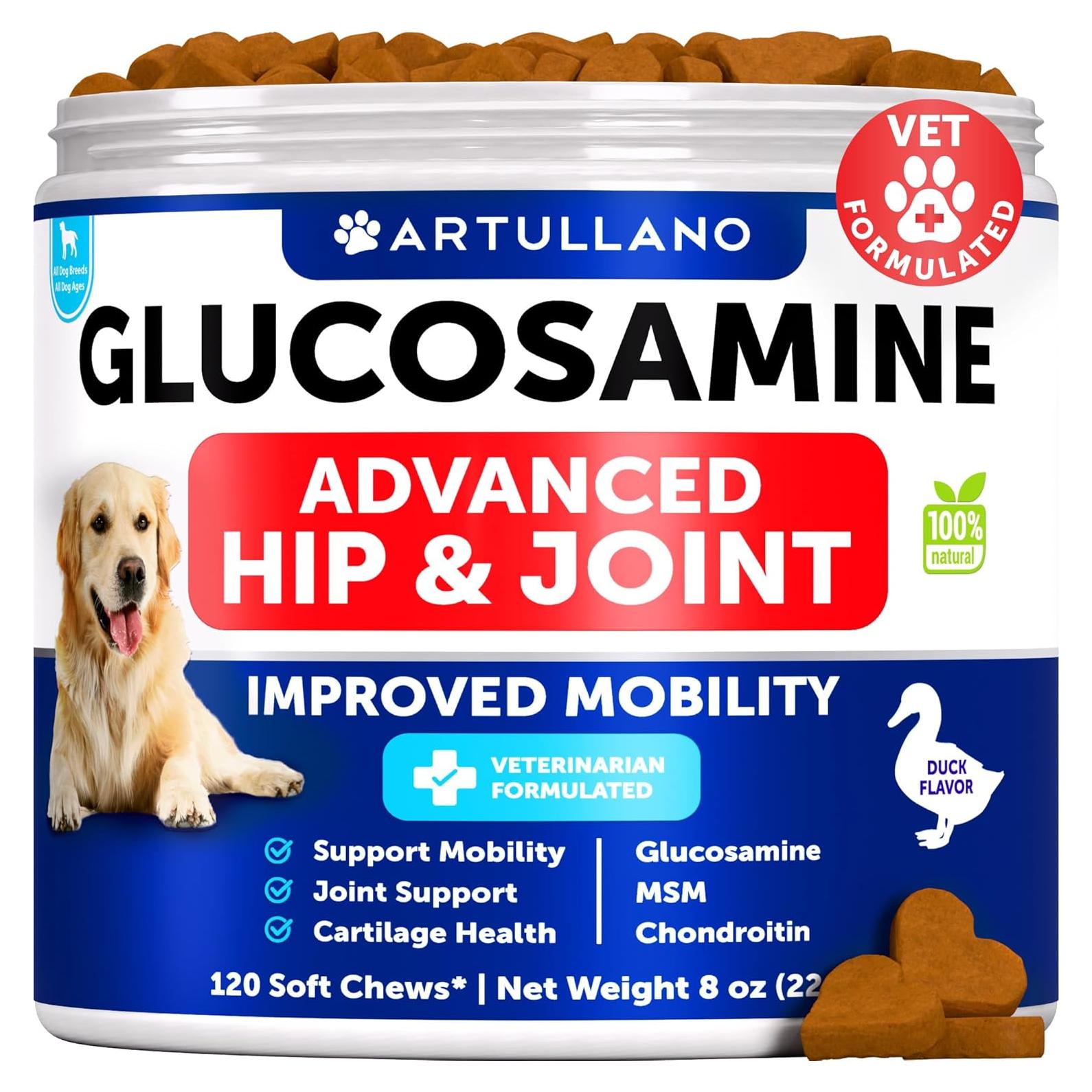Golosinas de Glucosamina para Perros Artullano - 120 Unidades
