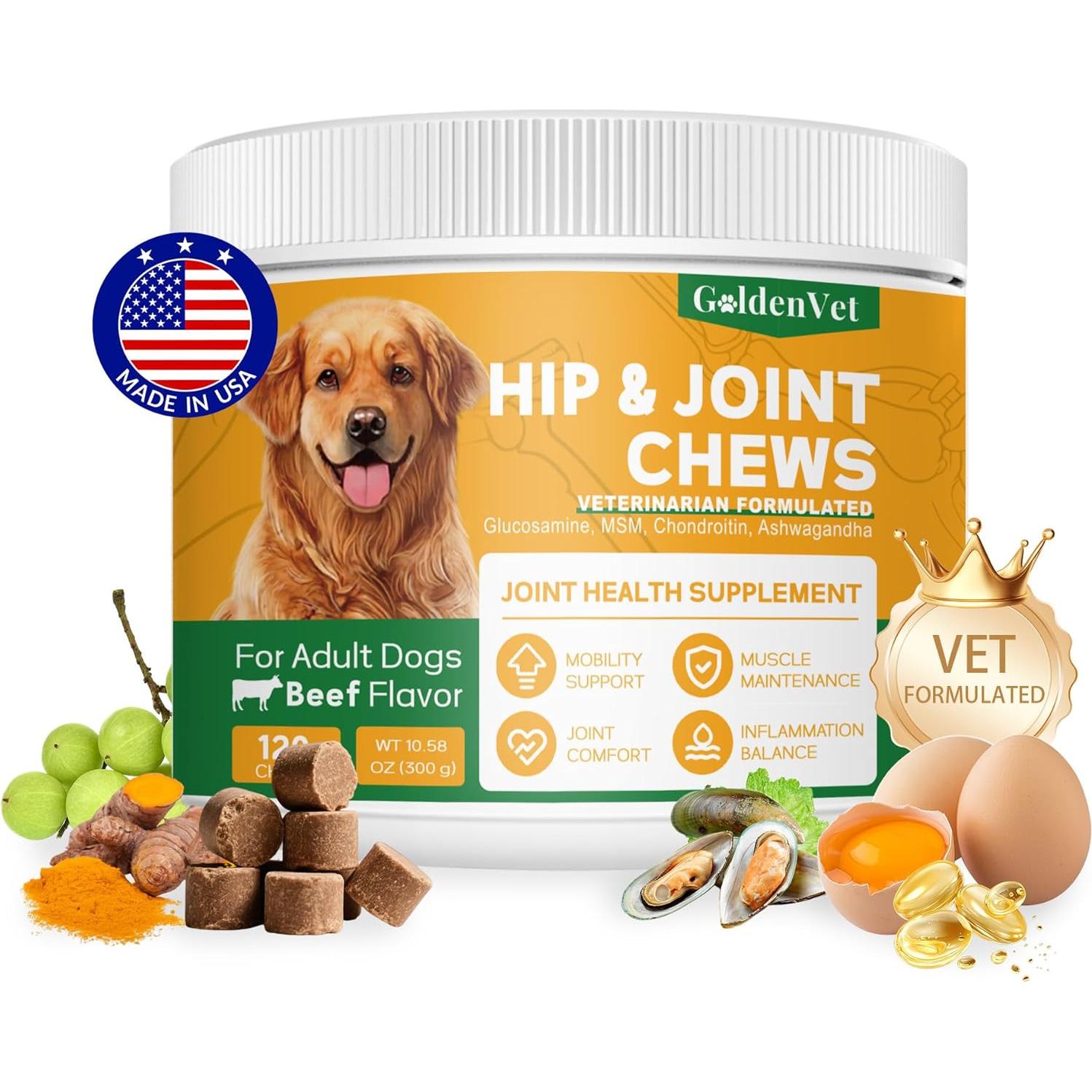 Masticables para Perros Mayores Cean Peak 120 Ct Glucosamina