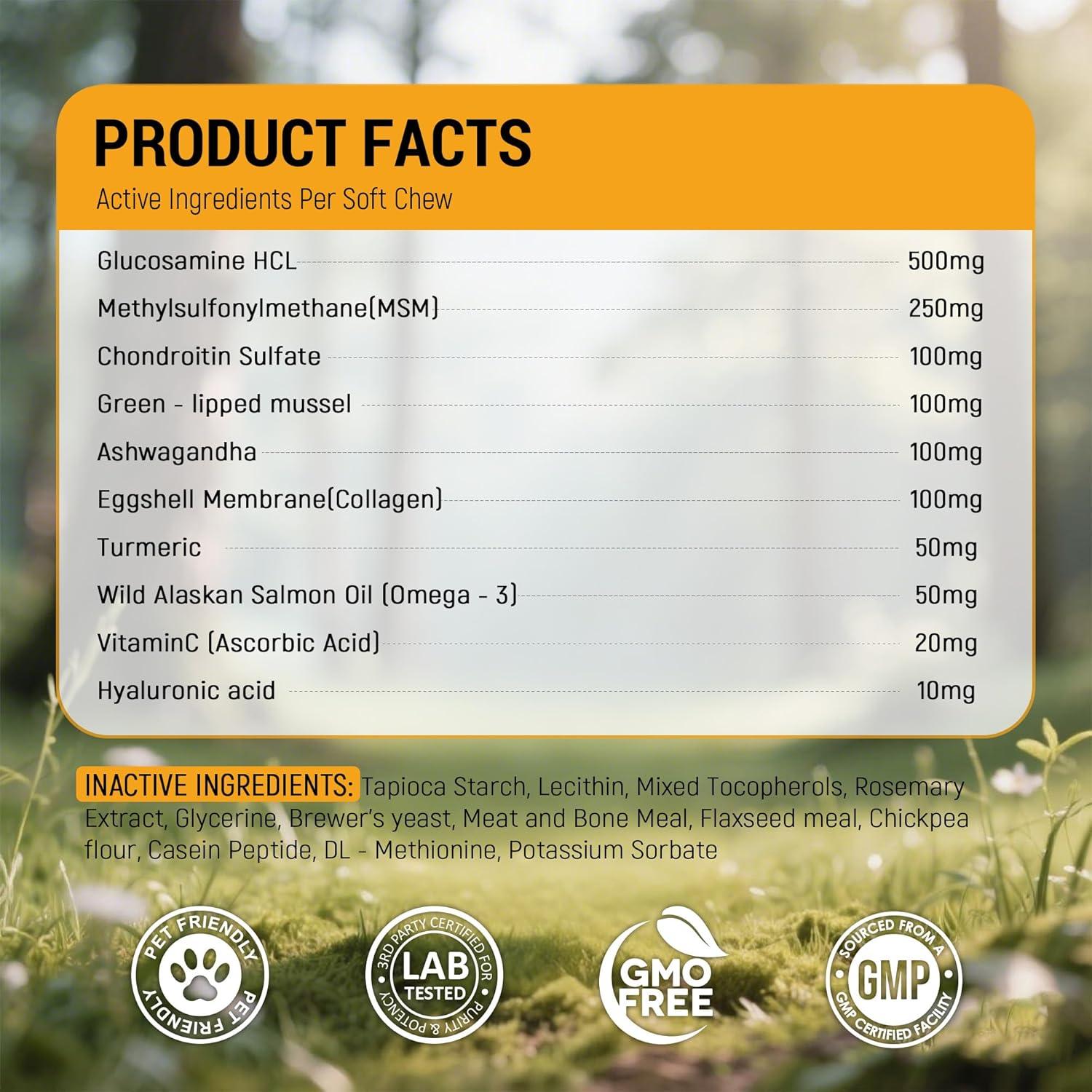 Masticables para Perros Mayores Cean Peak 120 Ct Glucosamina