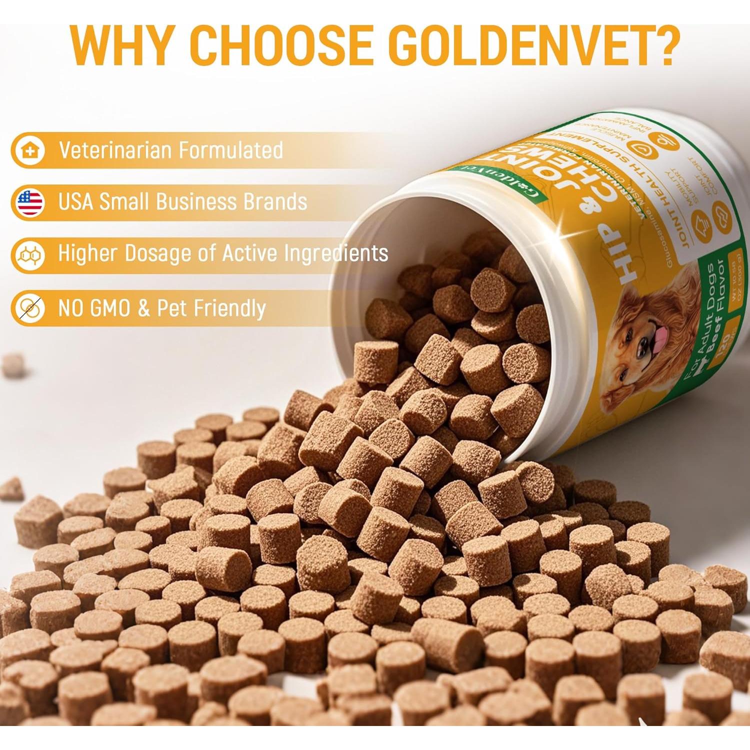 Masticables para Perros Mayores Cean Peak 120 Ct Glucosamina