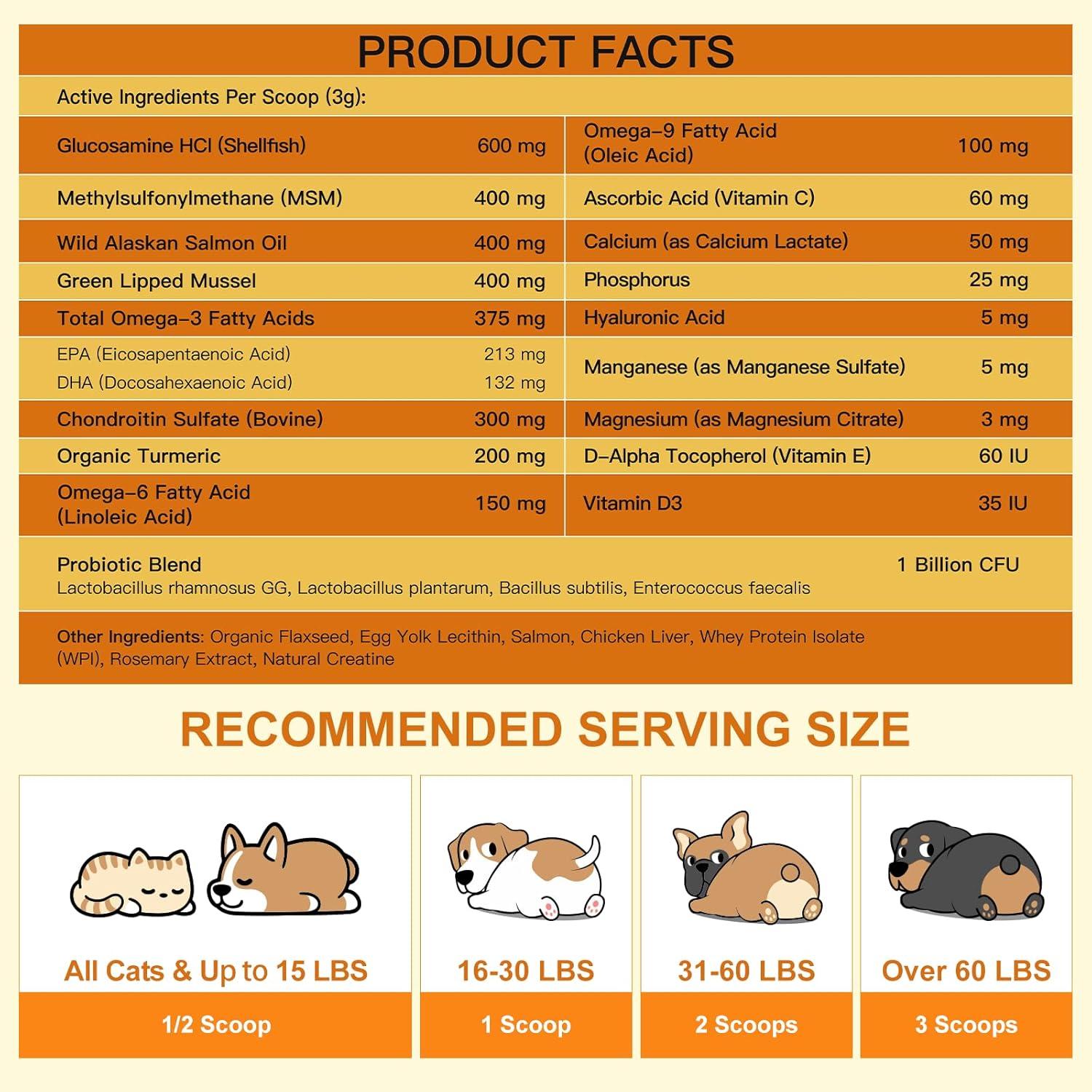 Suplemento Articular para Perros Nature Target 270g - Glucosamina, Omega 3