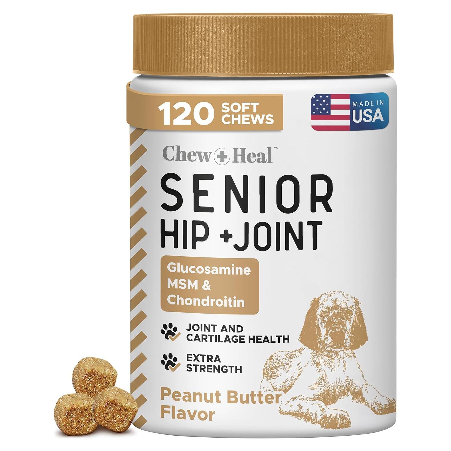 Suplemento de Glucosamina para Perros Chew + Heal 120 Masticables