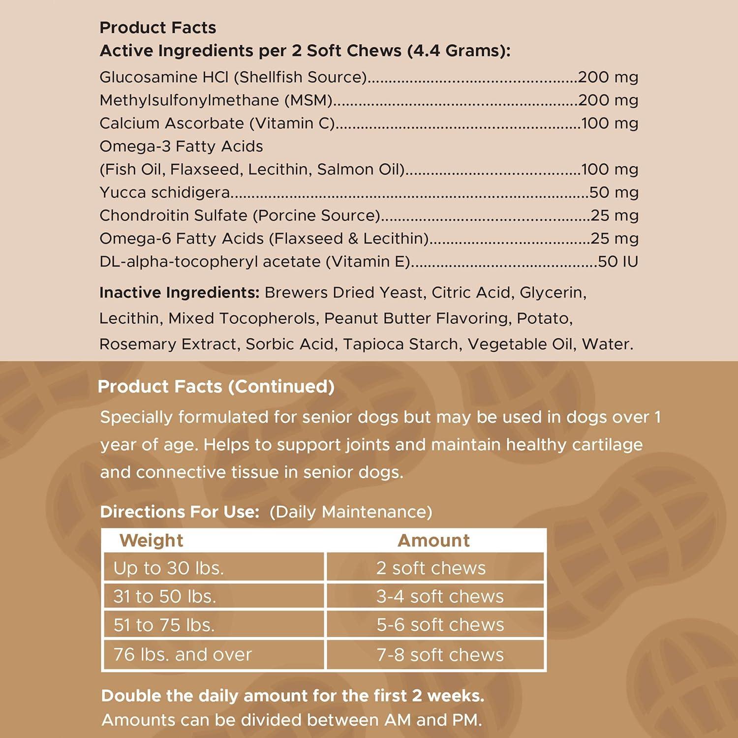 Suplemento de Glucosamina para Perros Chew + Heal 120 Masticables