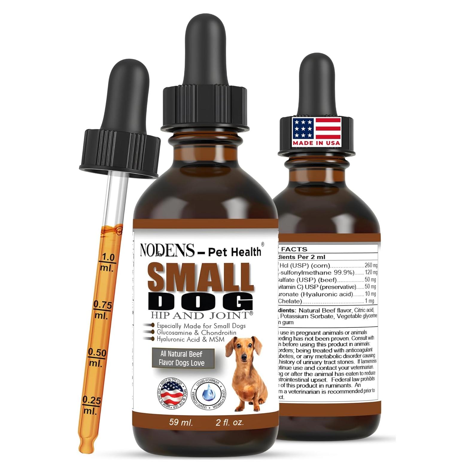 Suplemento Líquido de Glucosamina Nodens 59ml para Perros Pequeños