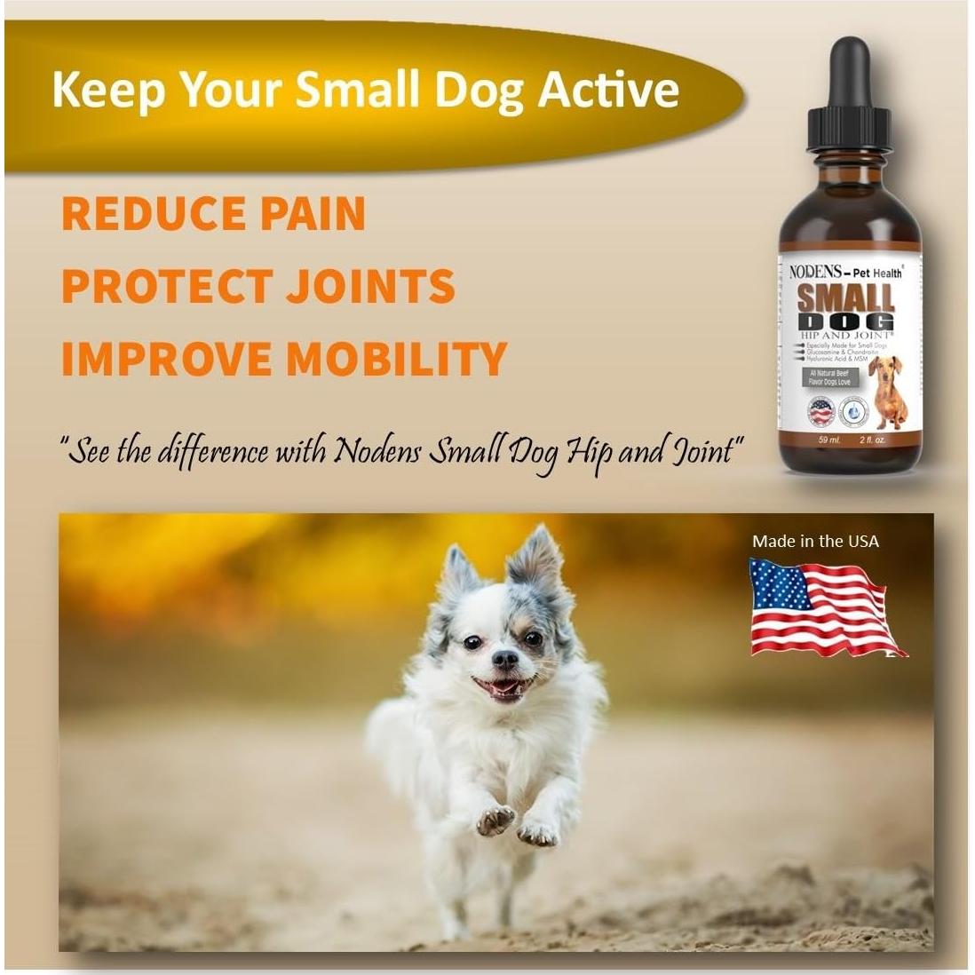 Suplemento Líquido de Glucosamina Nodens 59ml para Perros Pequeños