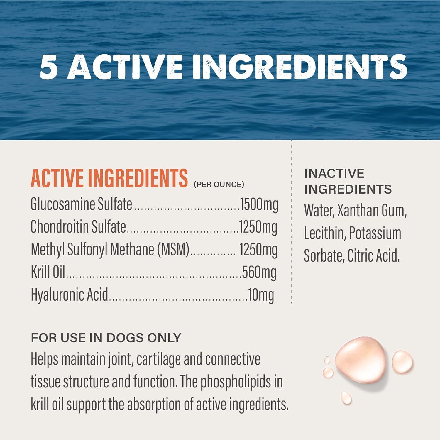 Ayuda para Articulaciones Grizzly para Perros 473 ml Fuerza Extra