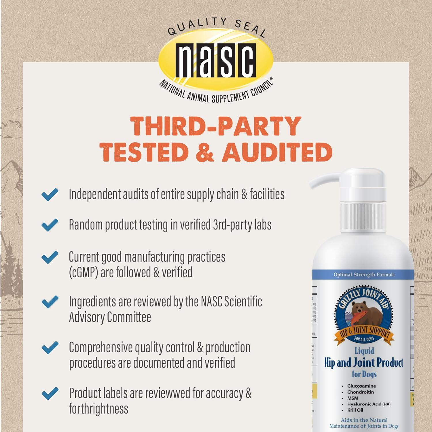 Ayuda para Articulaciones Grizzly para Perros 473 ml Fuerza Extra