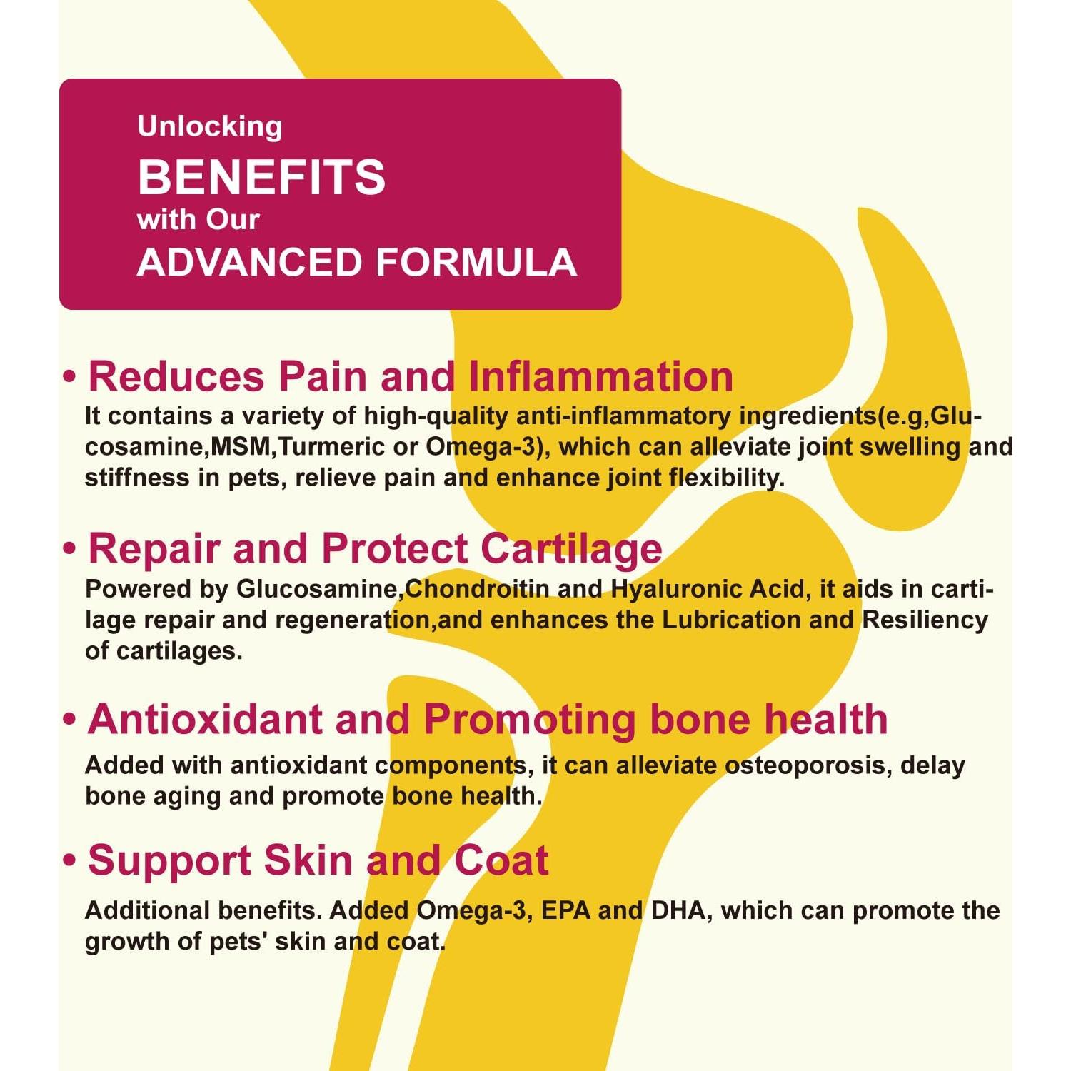 Suplemento Articular para Perros VEELOT 180 Masticables Sabor Pollo