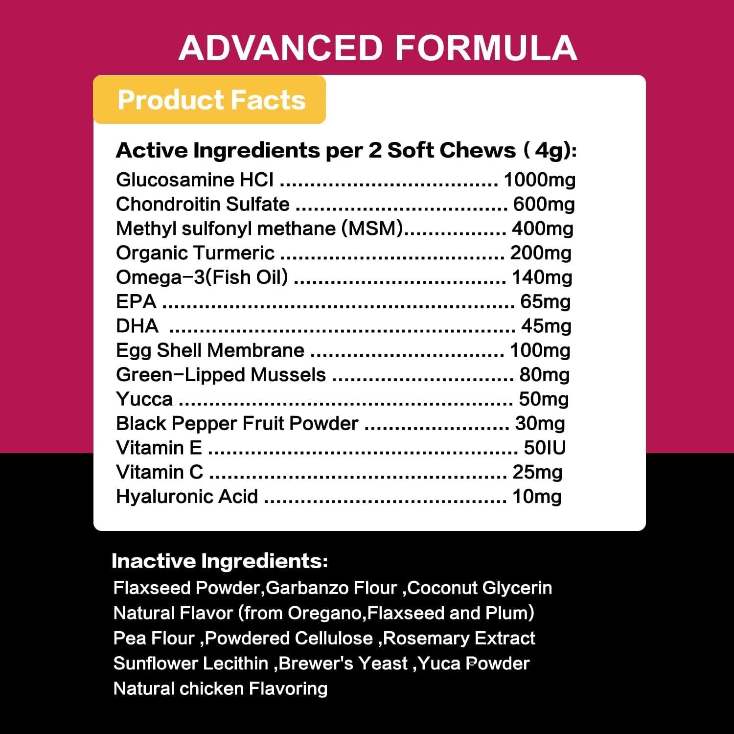 Suplemento Articular para Perros VEELOT 180 Masticables Sabor Pollo