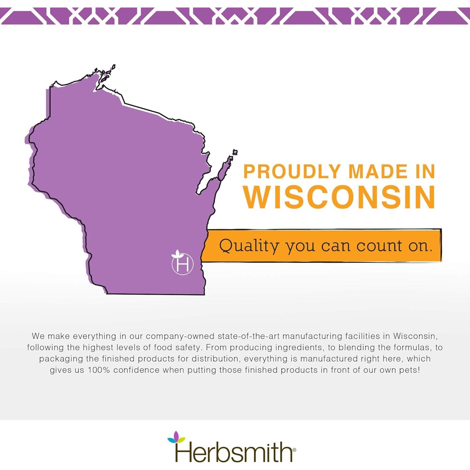 Herbsmith Sound Dog Viscosity – Advanced Joint Support for Dogs – Veterinarian Recommended Glucosamine for Dogs, Hyaluronic Acid, Chondroitin, MSM – Natural Arthritis Pain Relief – 60ct Large Chews