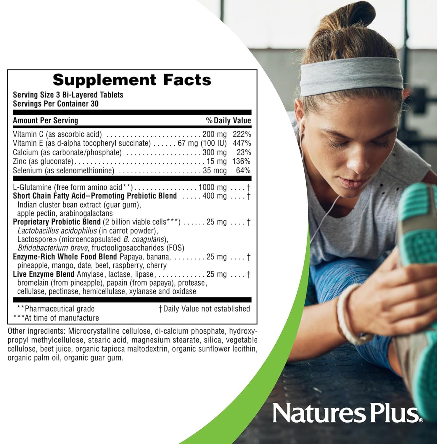 Suplemento Probiotico Nature's Plus GI Natural 90 Tabletas