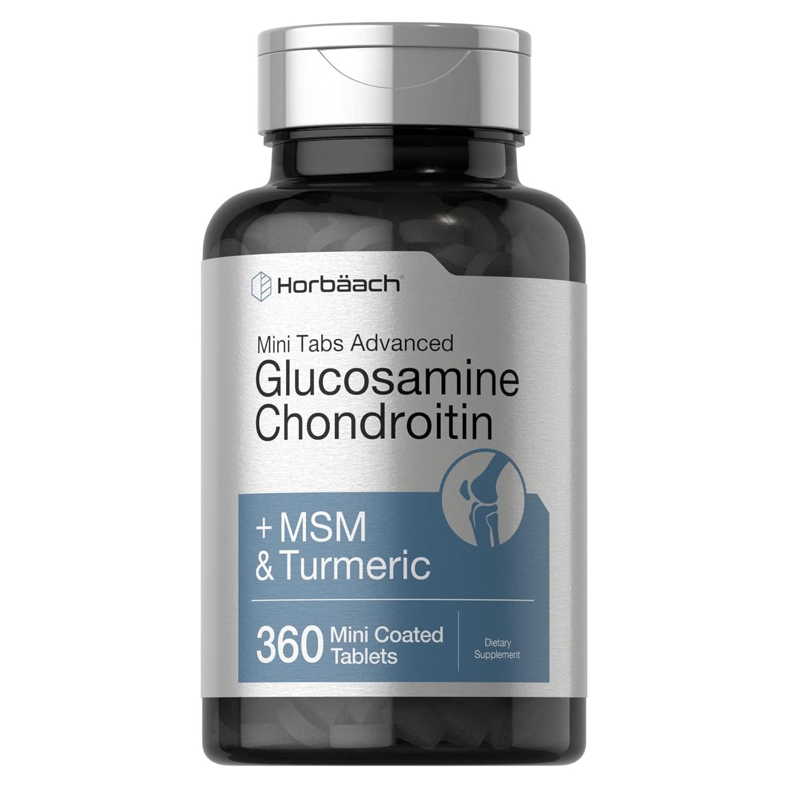 Suplemento Glucosamina Condroitina MSM Horbaach 360 Tabletas