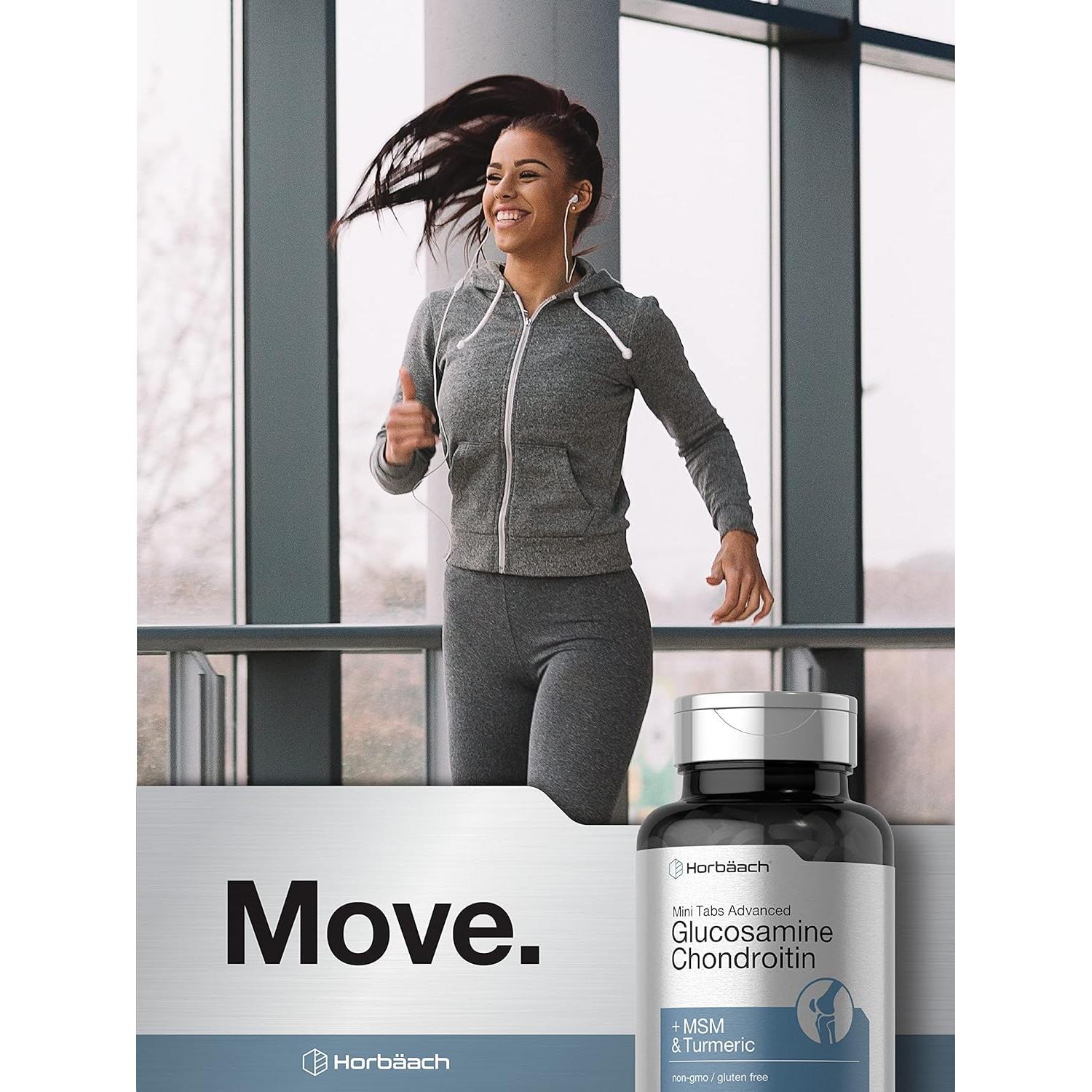 Suplemento Glucosamina Condroitina MSM Horbaach 360 Tabletas