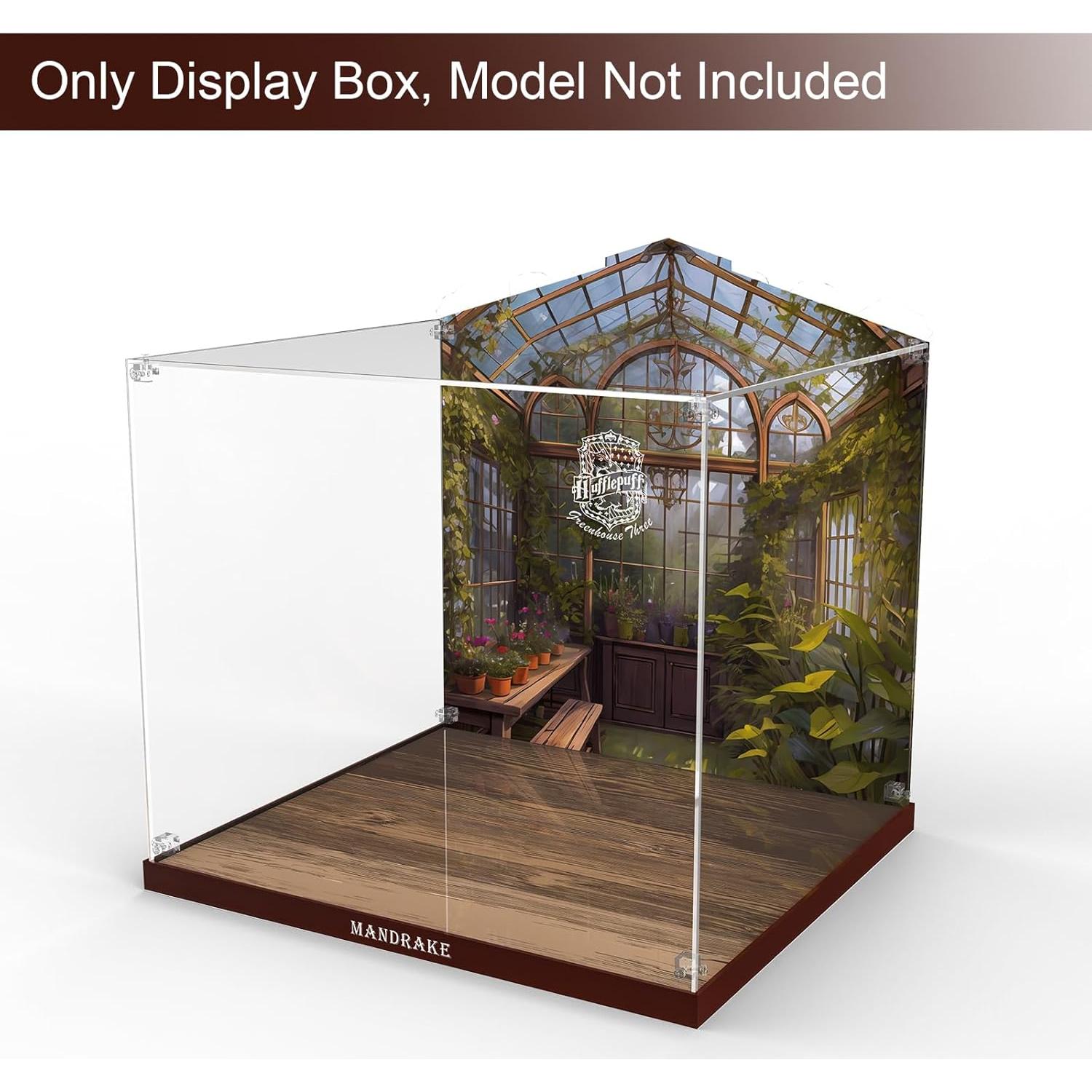 Caja de Exhibición Acrílica NAOCARD para Planta Mandrágora Lego 76433