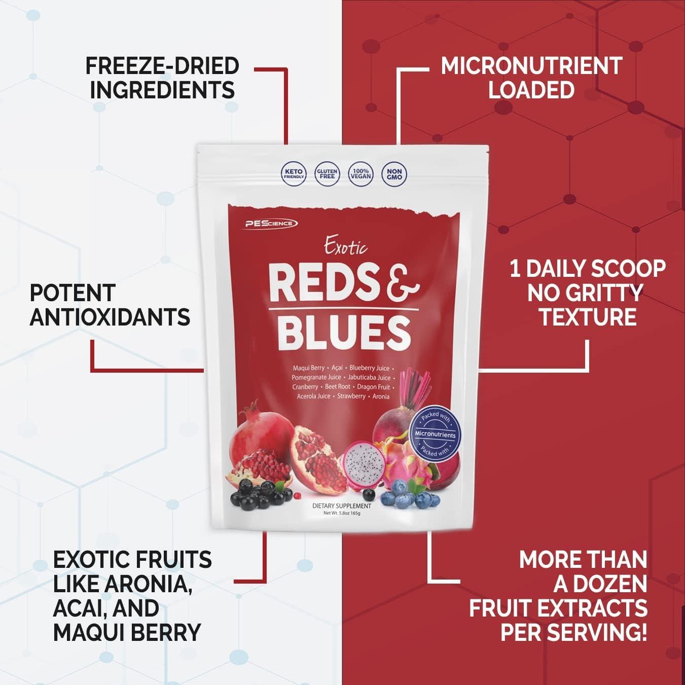 PEScience Superalimentos Rojos y Azules 30 Porciones 230g