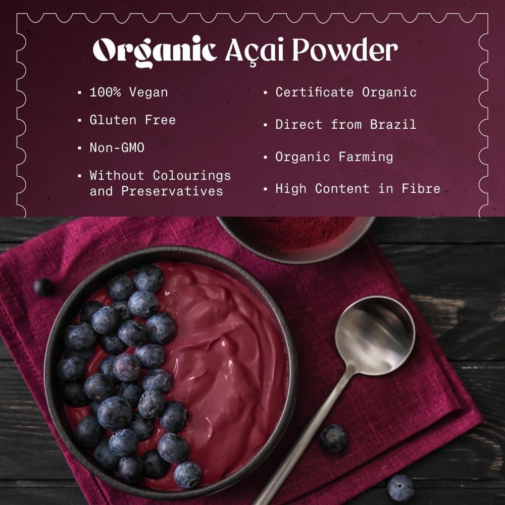 Polvo de Açaí Orgánico NaturaleBio 113.4g - Liofilizado