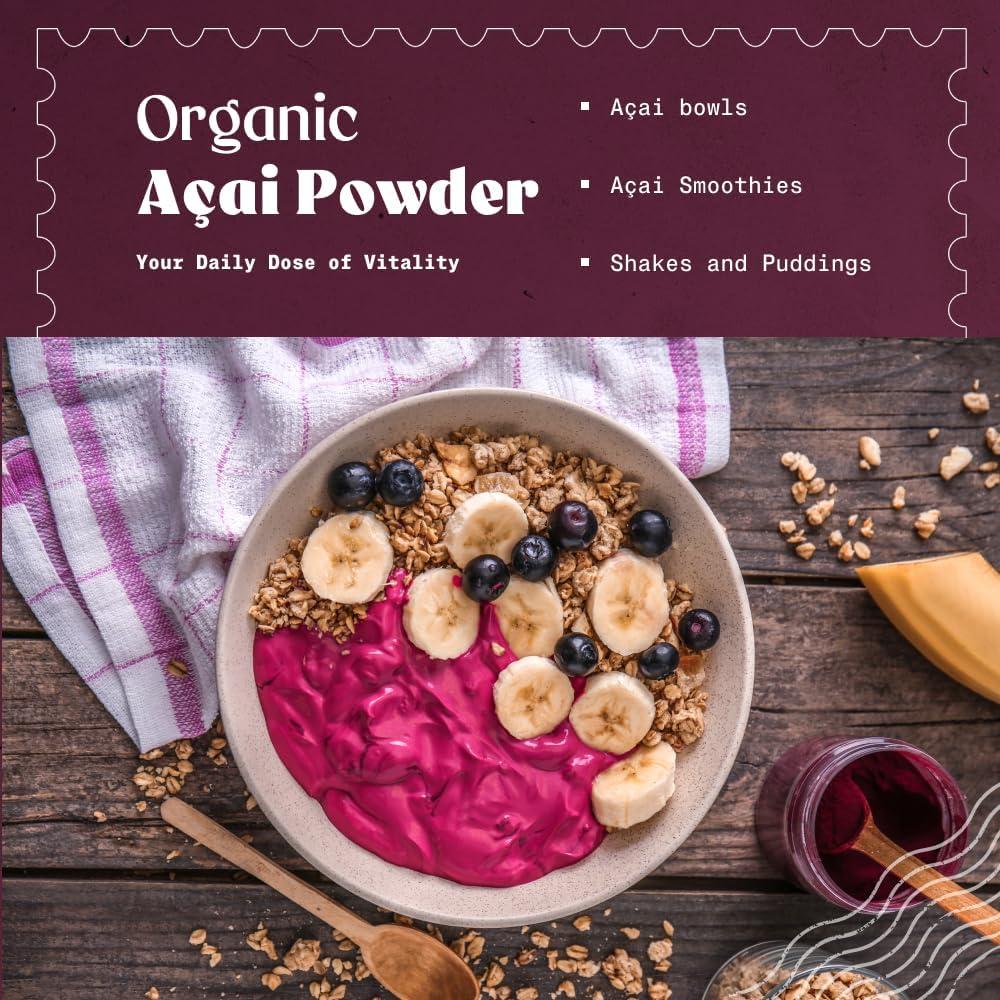 Polvo de Açaí Orgánico NaturaleBio 113.4g - Liofilizado