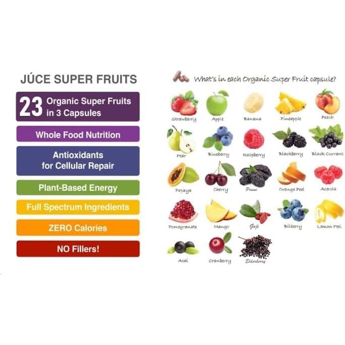 Suplemento Orgánico de Super Frutas y Verduras Terra Kai - 180 Cápsulas