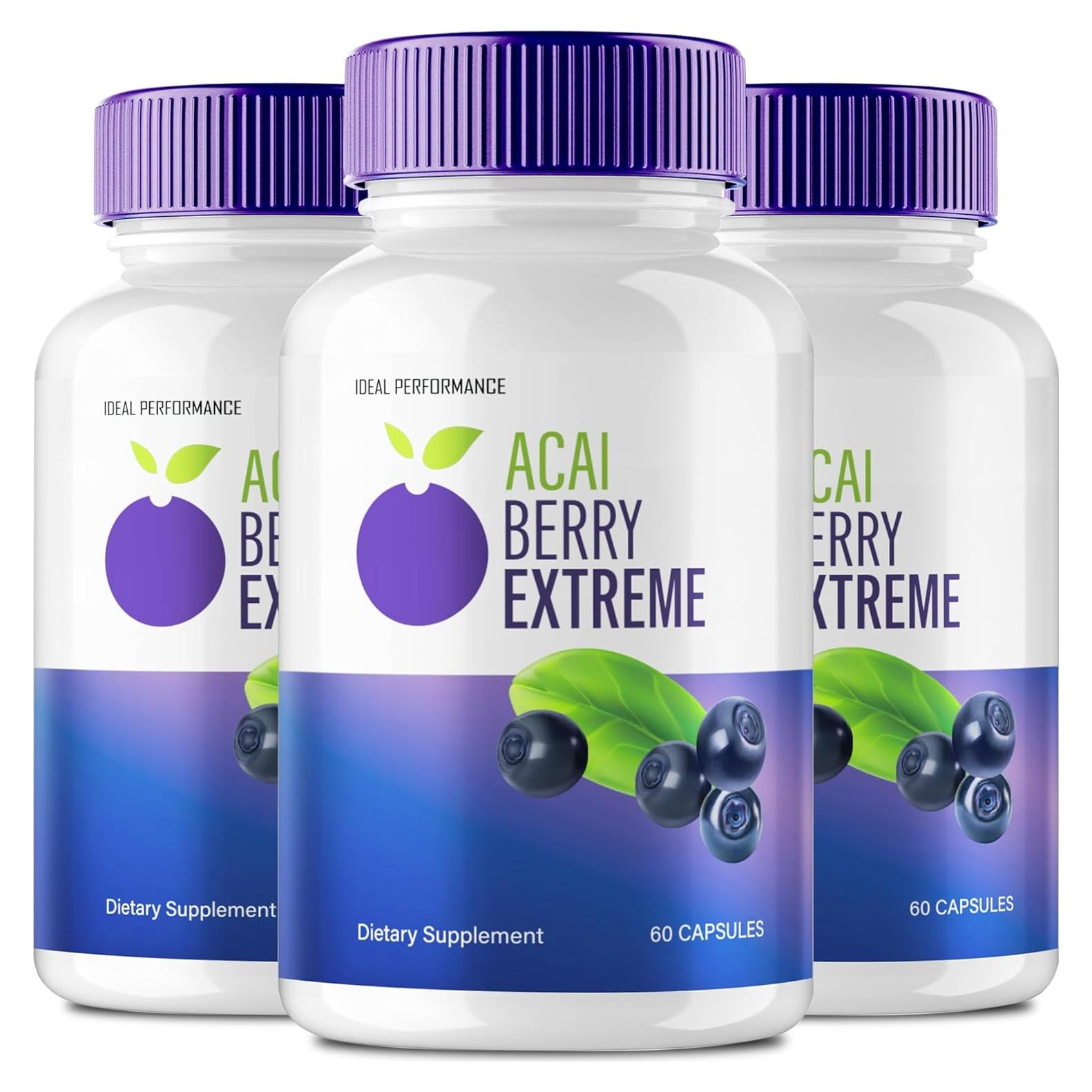 Cápsulas Acai Berry Extreme Keto 100% Naturales - 255g