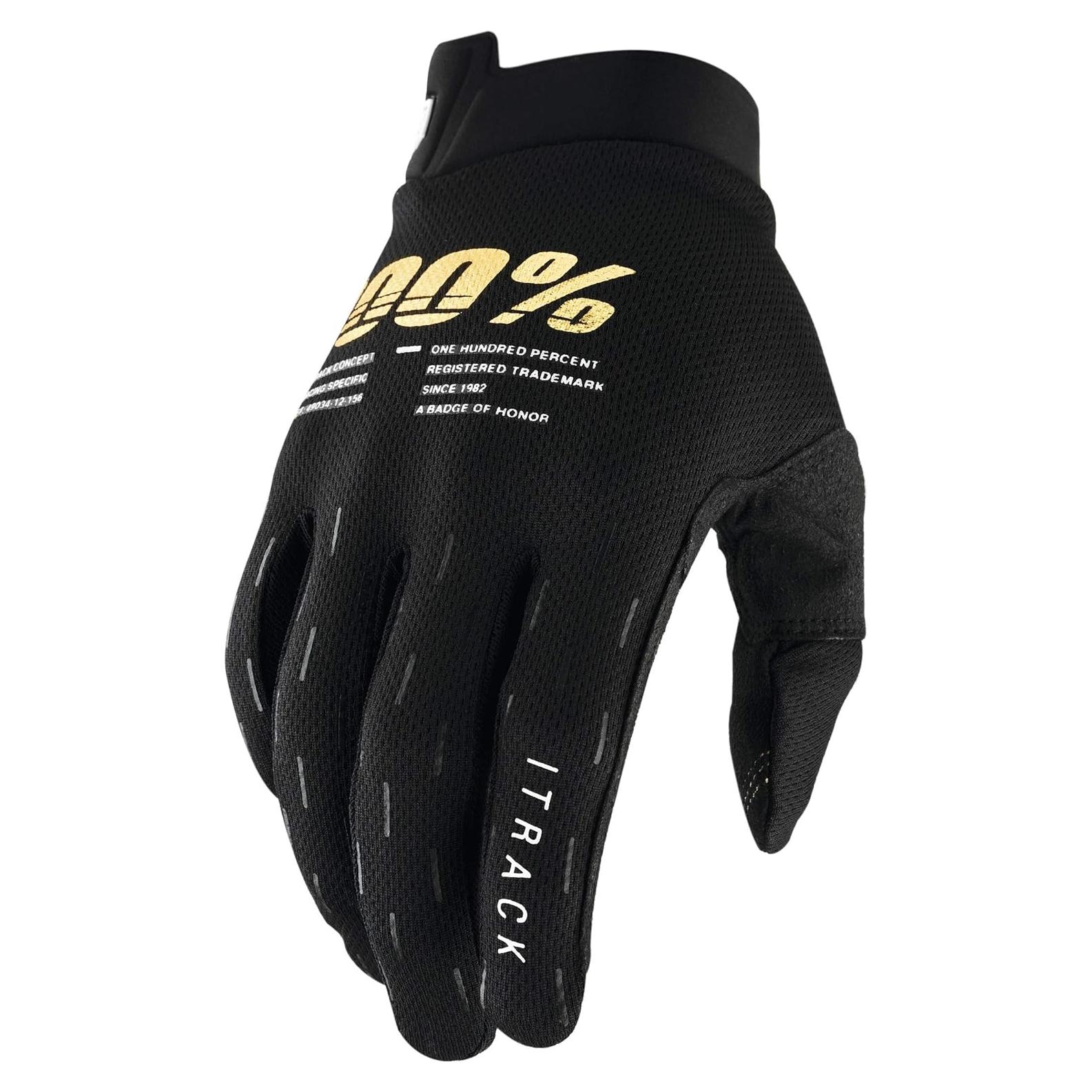 Guantes de Motocross 100% Ridecamp Adulto Pequeño Negro