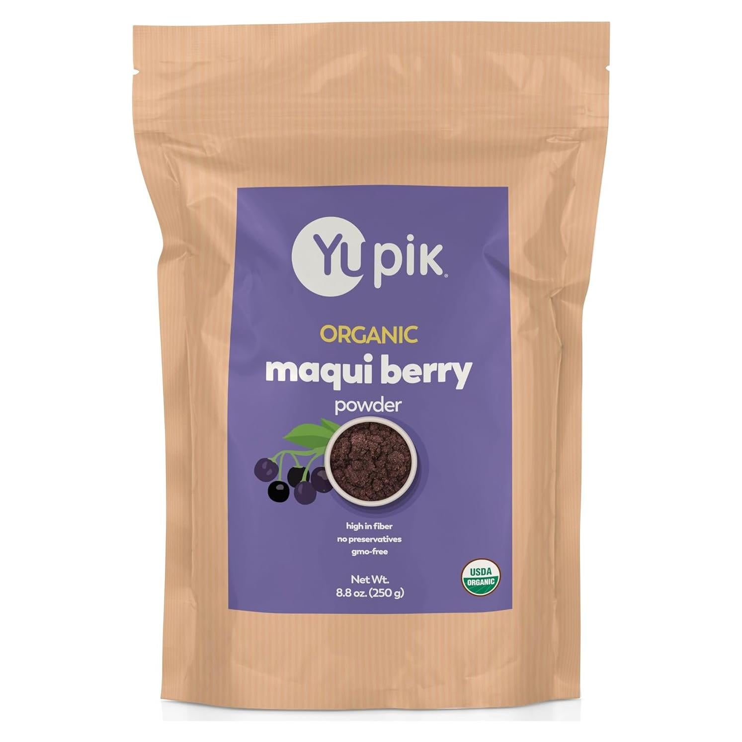 Polvo Orgánico de Maqui Yupik 250 g - Vegano, Sin Gluten