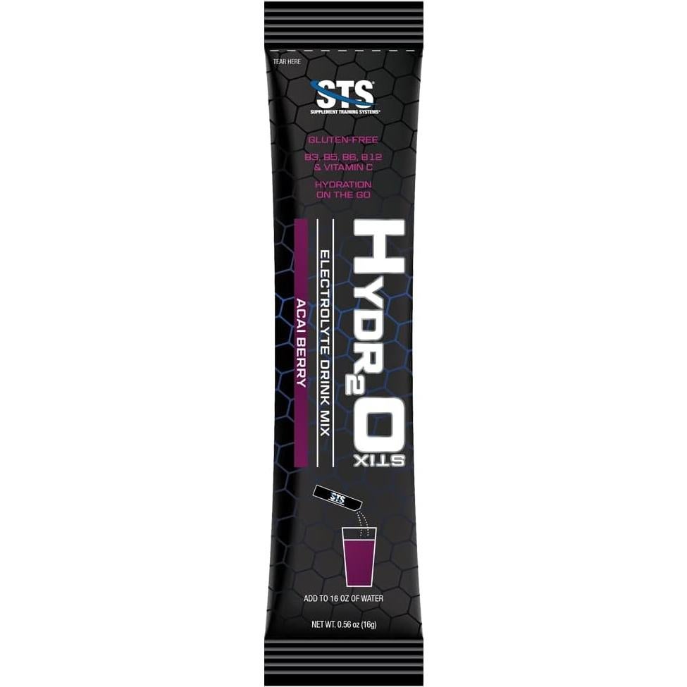 Paquete de Polvo Hidratante STS Hydro Stix Sabor Acai Berry - 10 Unidades
