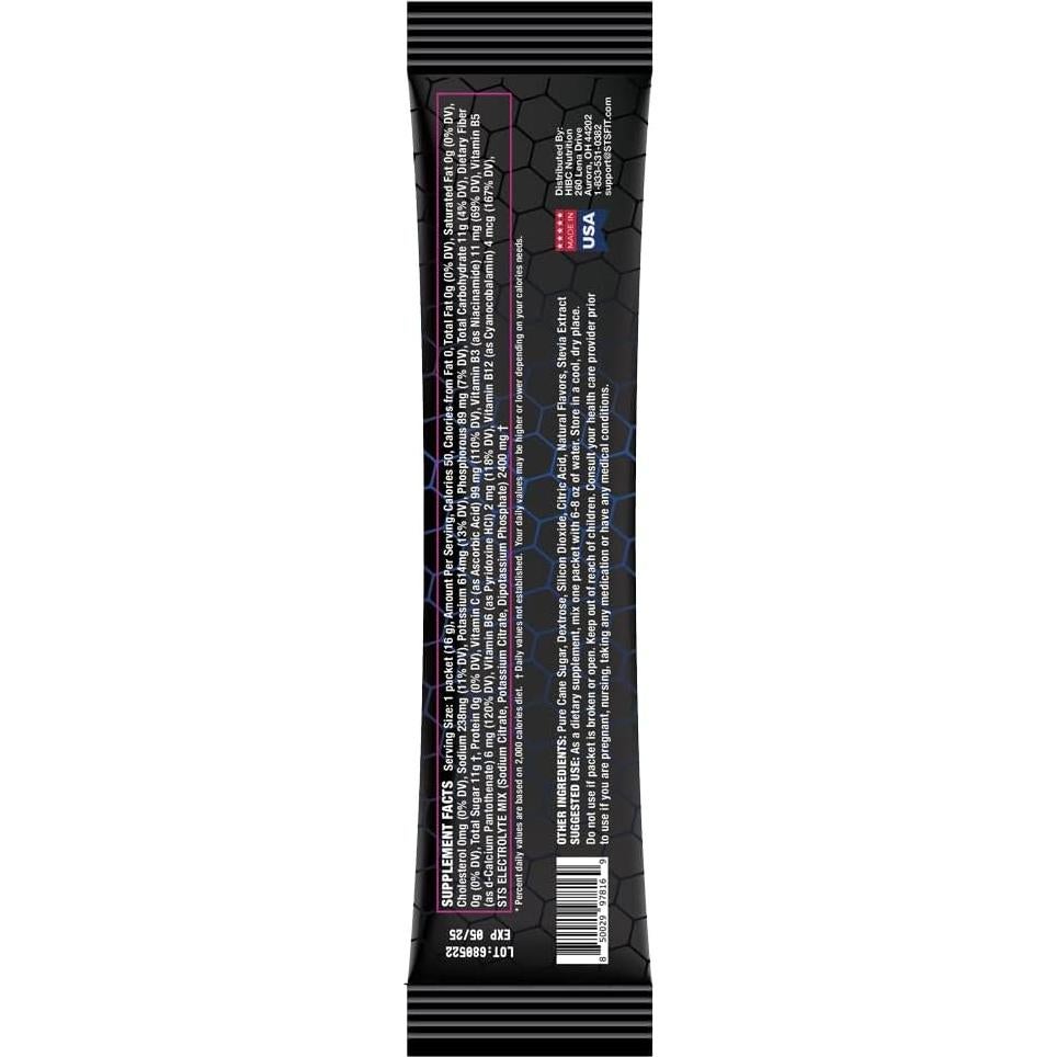 Paquete de Polvo Hidratante STS Hydro Stix Sabor Acai Berry - 10 Unidades