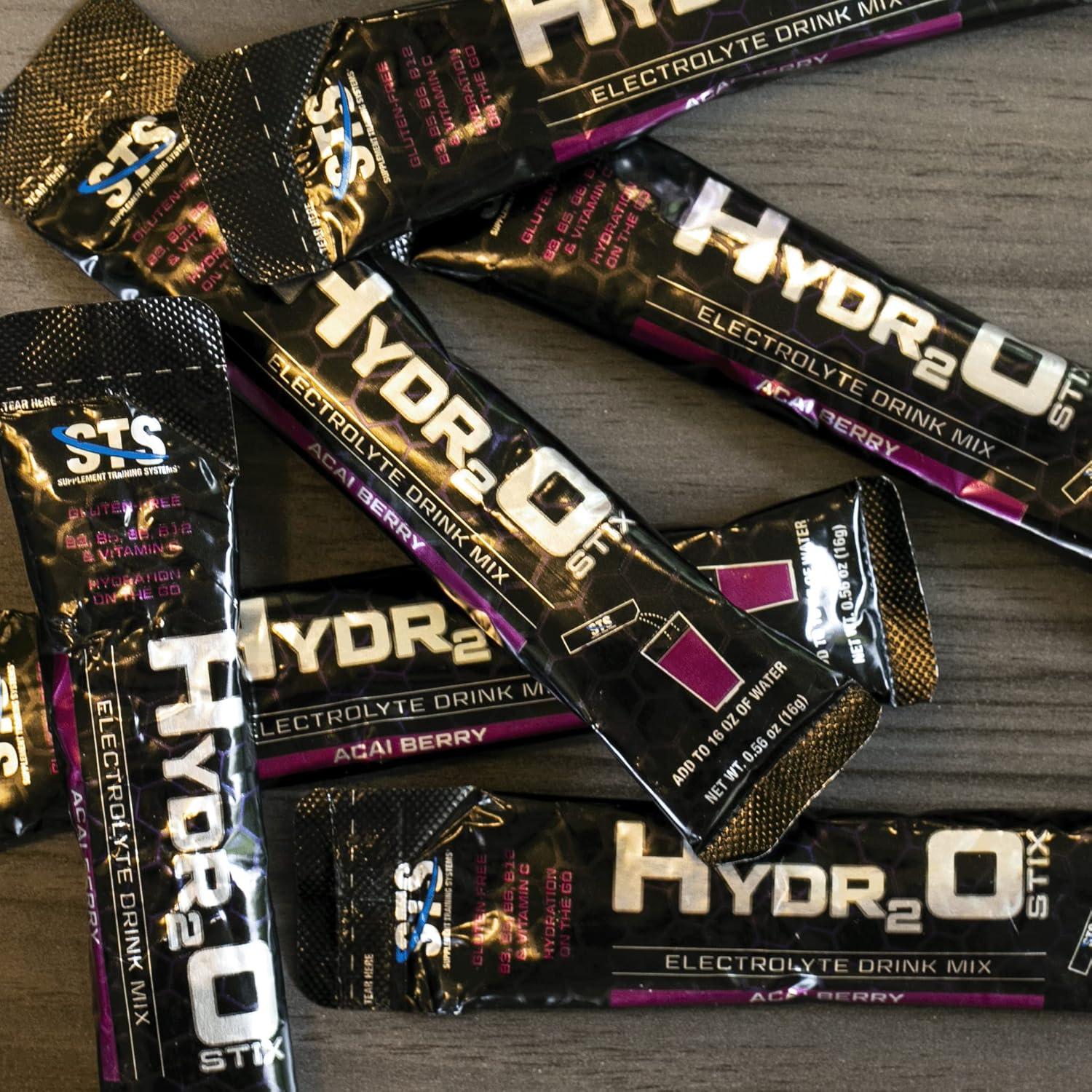 Paquete de Polvo Hidratante STS Hydro Stix Sabor Acai Berry - 10 Unidades