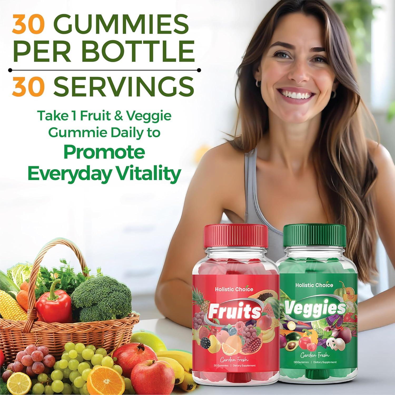 Gomitas de Frutas y Verduras Holistic Choice - 60 gomitas