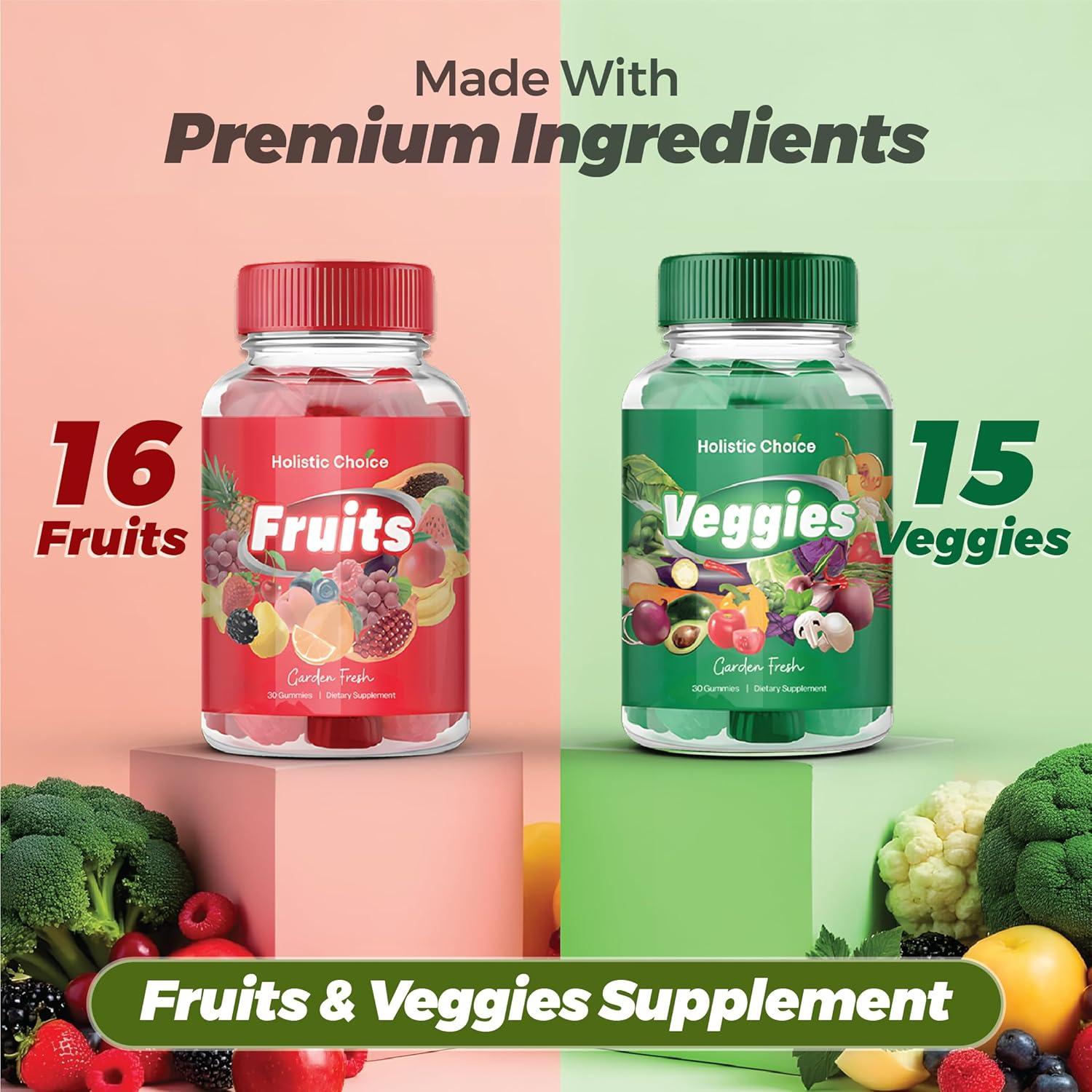 Gomitas de Frutas y Verduras Holistic Choice - 60 gomitas