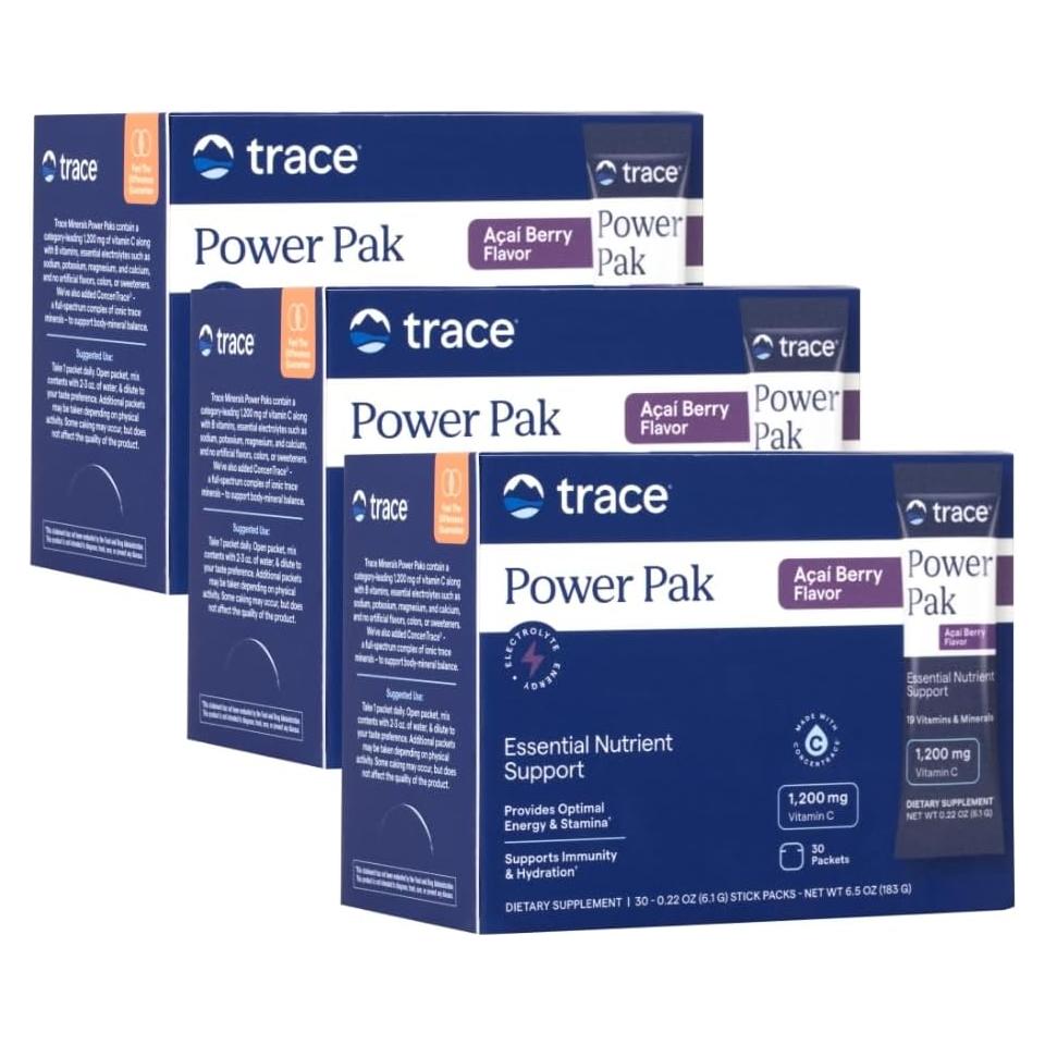 Suplemento Hidratante Trace Minerals Power Pak - 90 Porciones
