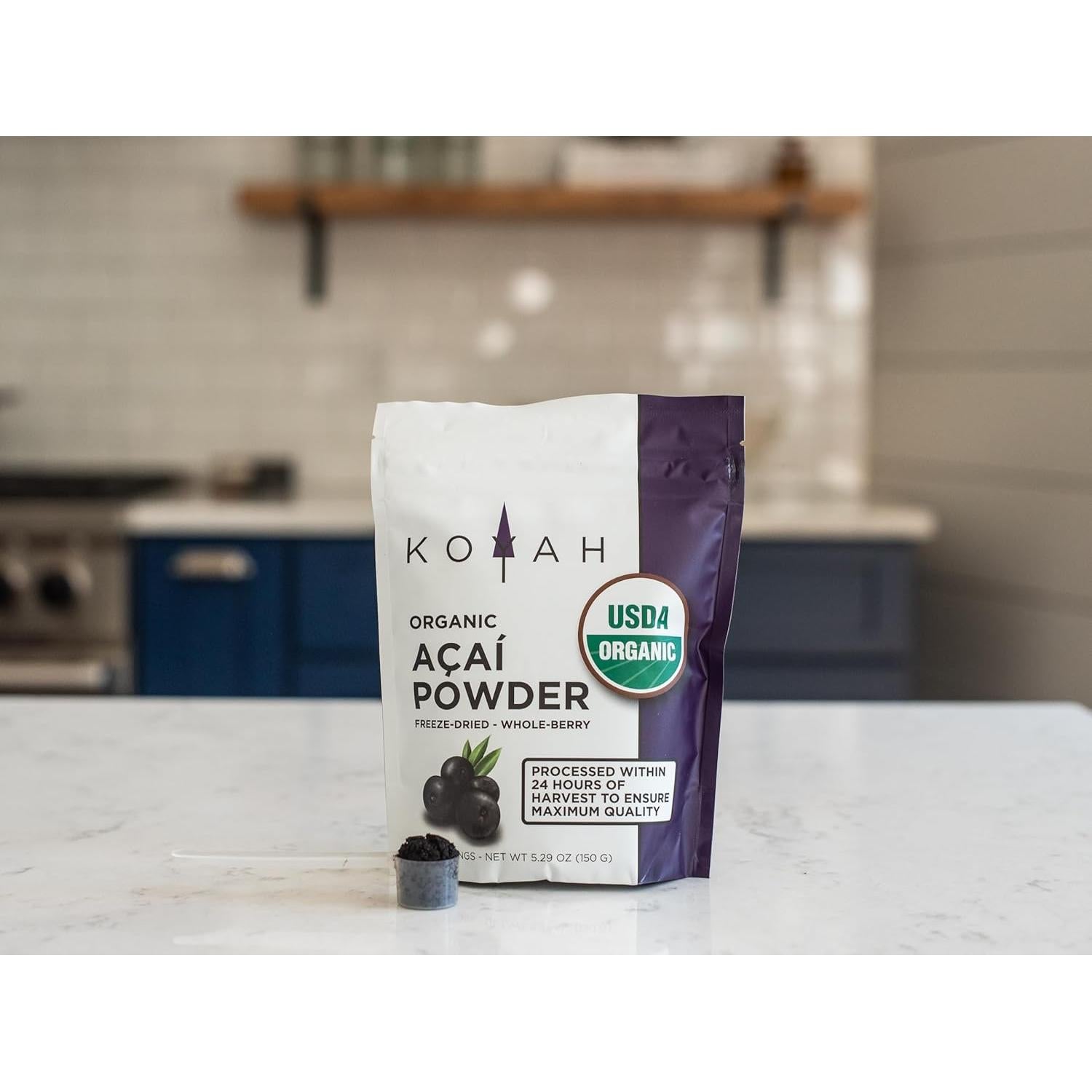 Polvo de Acai Orgánico KOYAH 150g - 50 Porciones Liofilizado