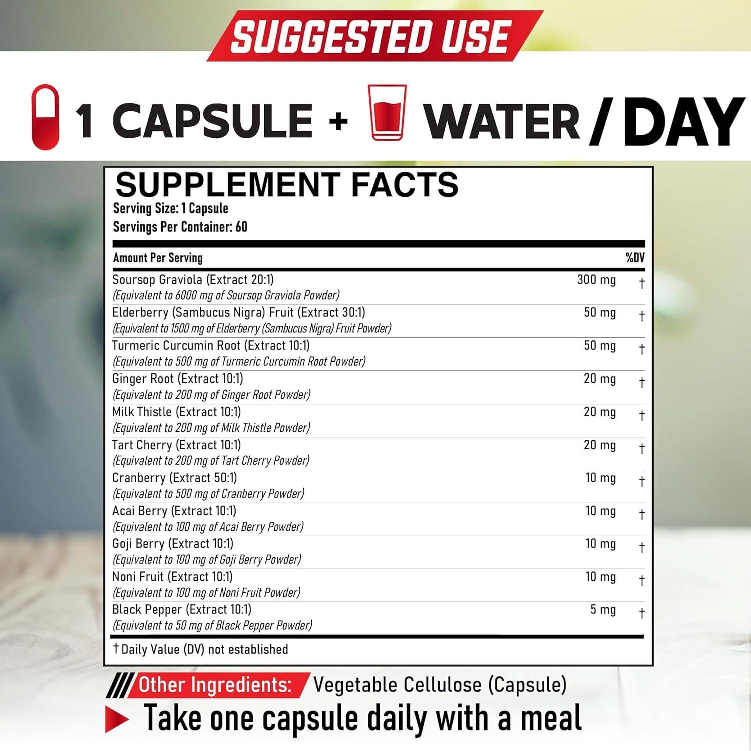 Cápsulas de Graviola DEDICAD 60 Unidades - Suplemento Natural