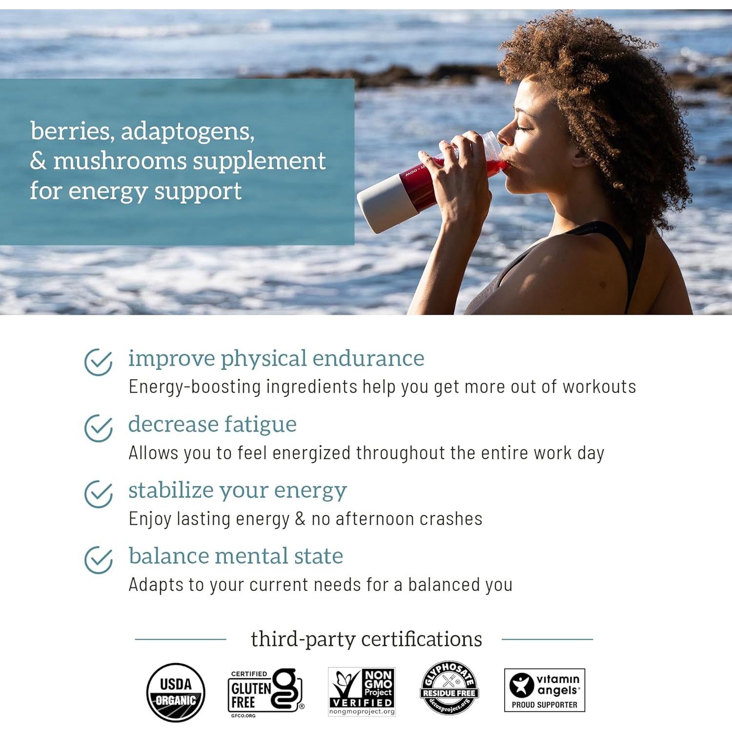 Organifi Jugo Rojo - Polvo Energético 90 Porciones 283g