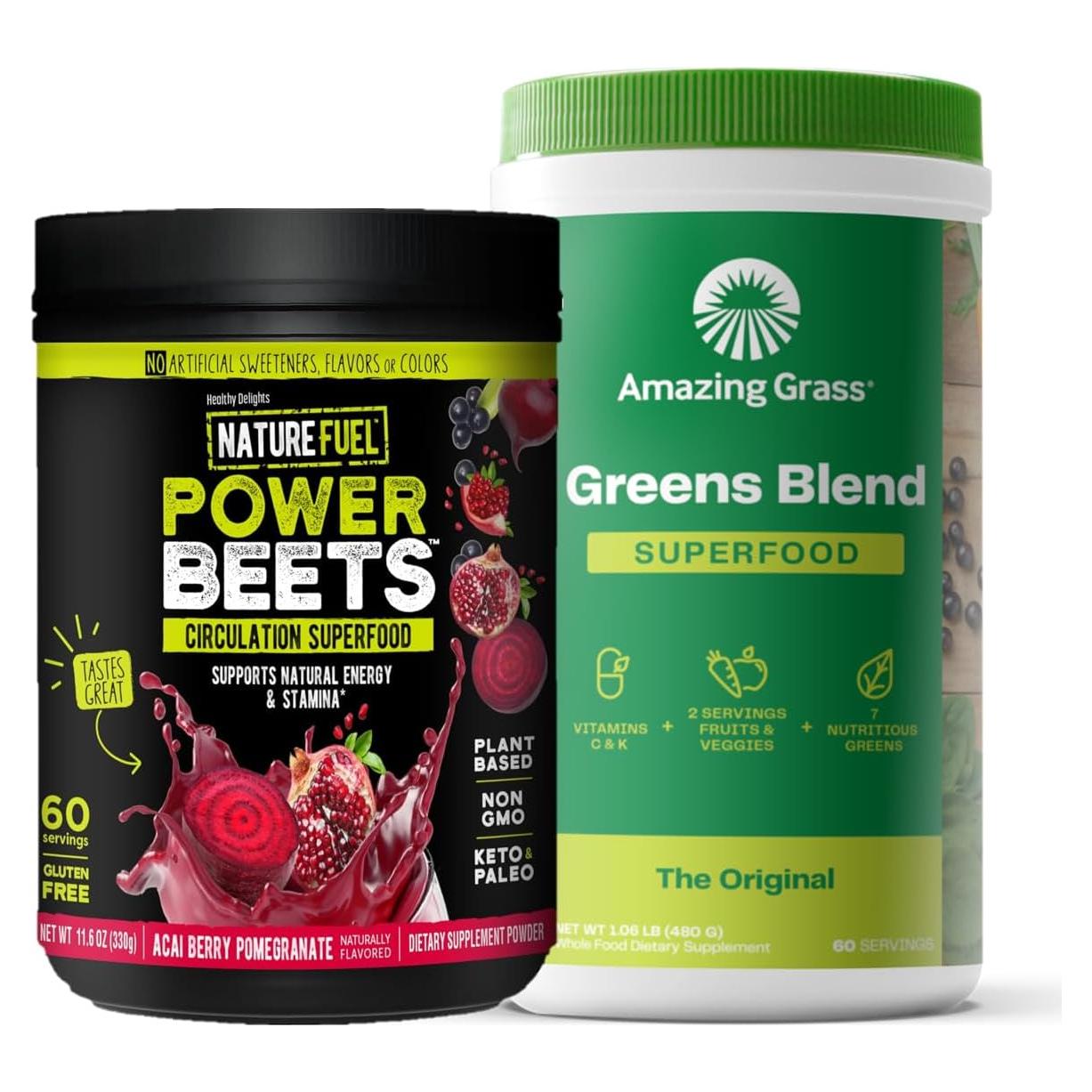 Mezcla de Superalimentos Amazing Grass y Polvo de Remolacha 60 Porciones