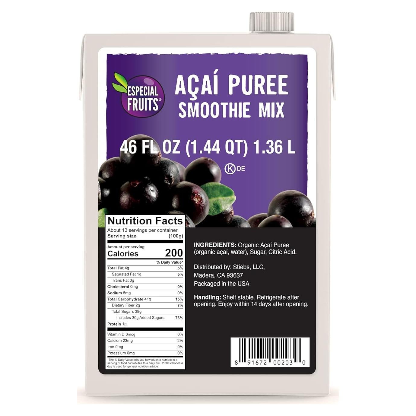 Puré de Açaí Especial Fruits 1kg - Superfruta Brasileña