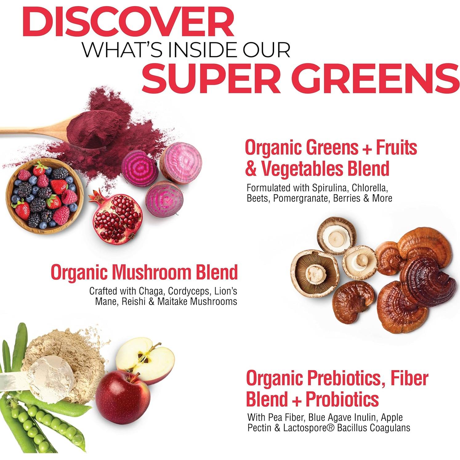 Super Greens Country Farms 50 Superalimentos Orgánicos 40 Porciones