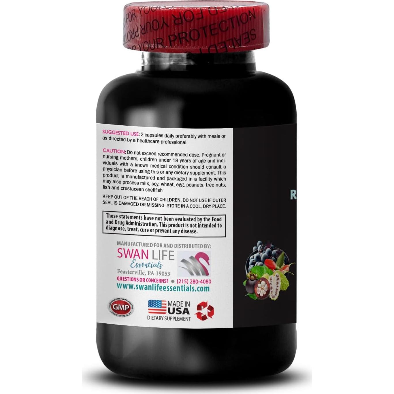 Complejo de Resveratrol SWAN LIFE - 120 Cápsulas Antioxidantes