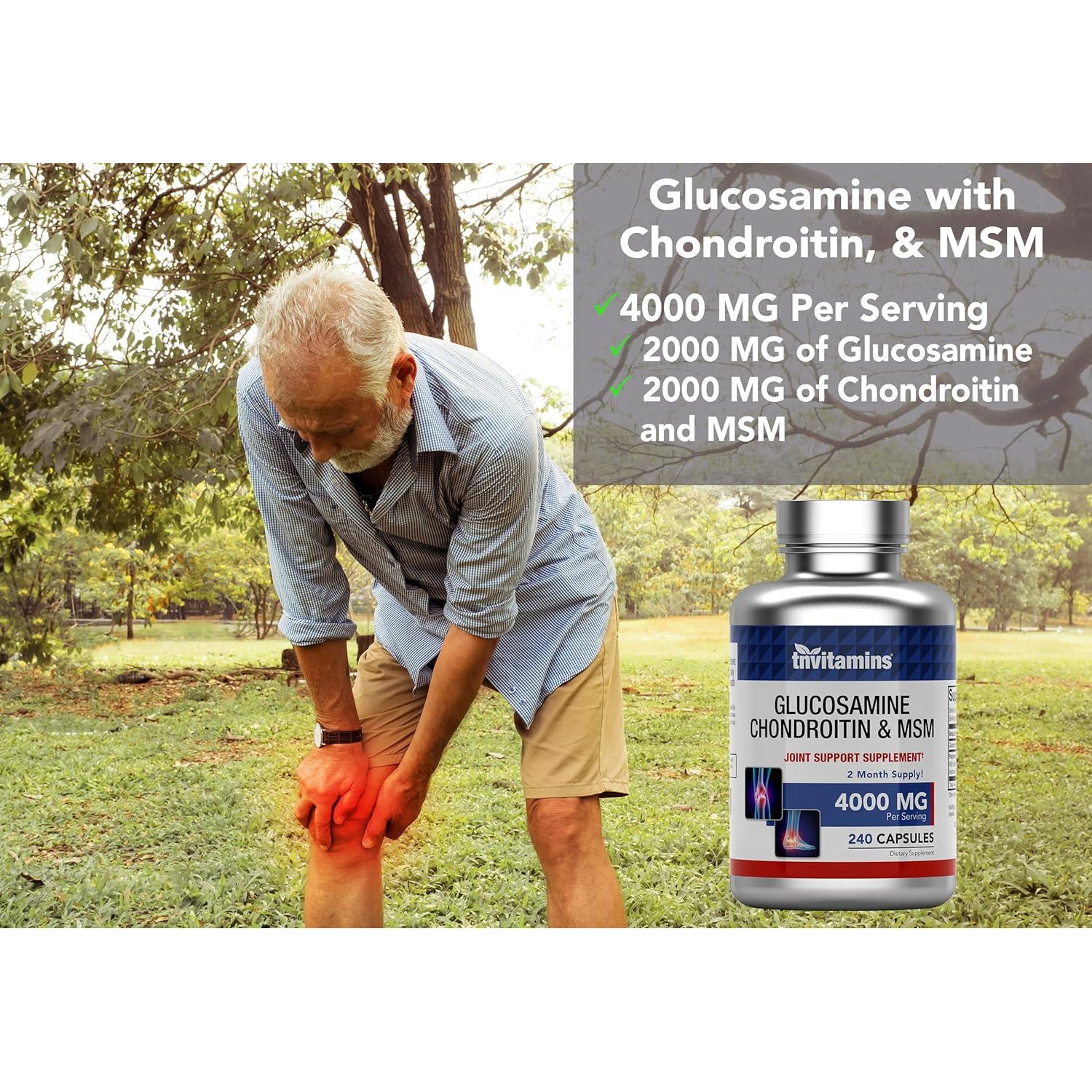 Suplemento Articular TNVitamins Glucosamina 4000 mg 240 Cápsulas