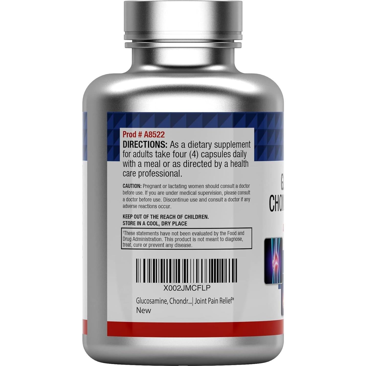 Suplemento Articular TNVitamins Glucosamina 4000 mg 240 Cápsulas