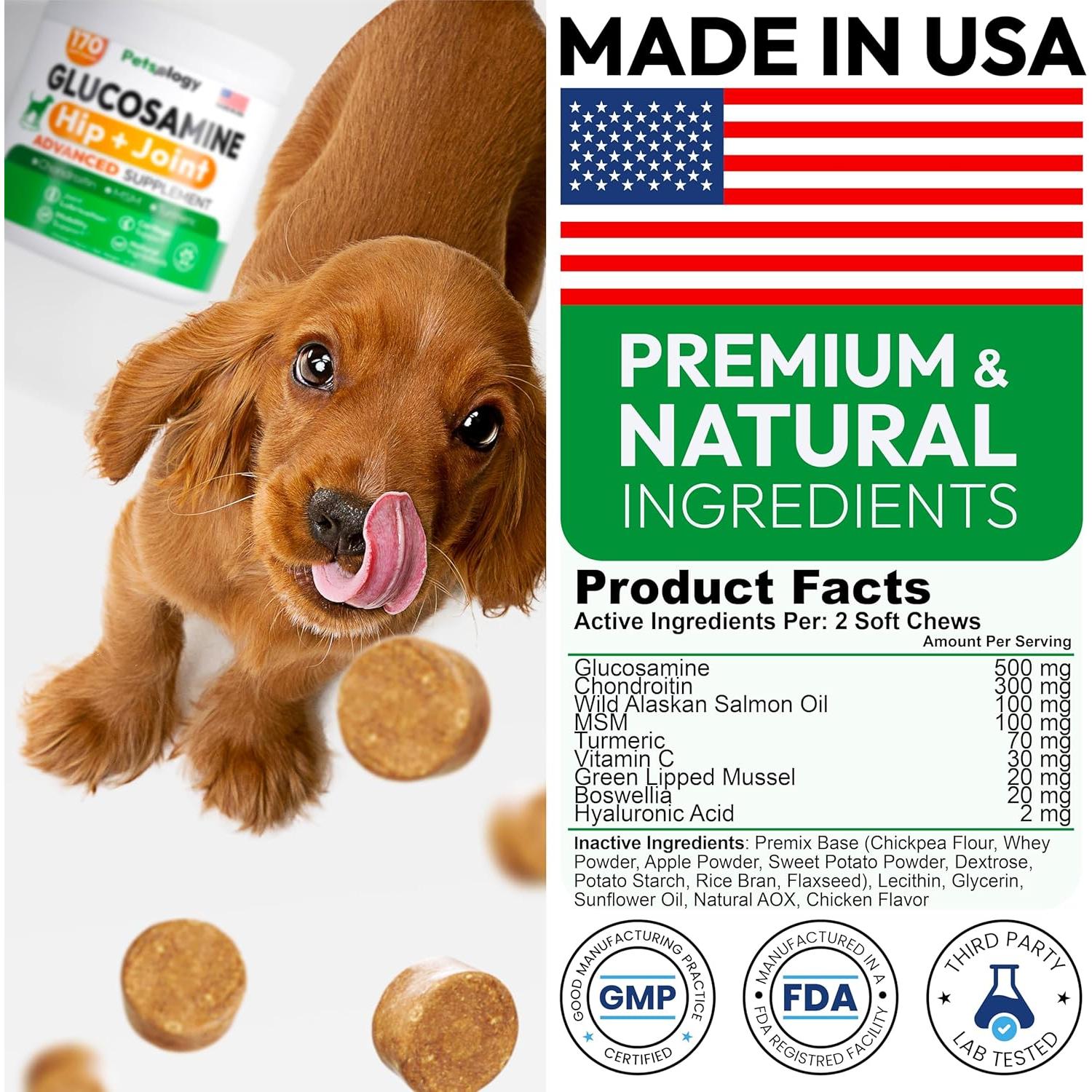 Suplemento de Glucosamina para Perros Petsology 170 Masticables