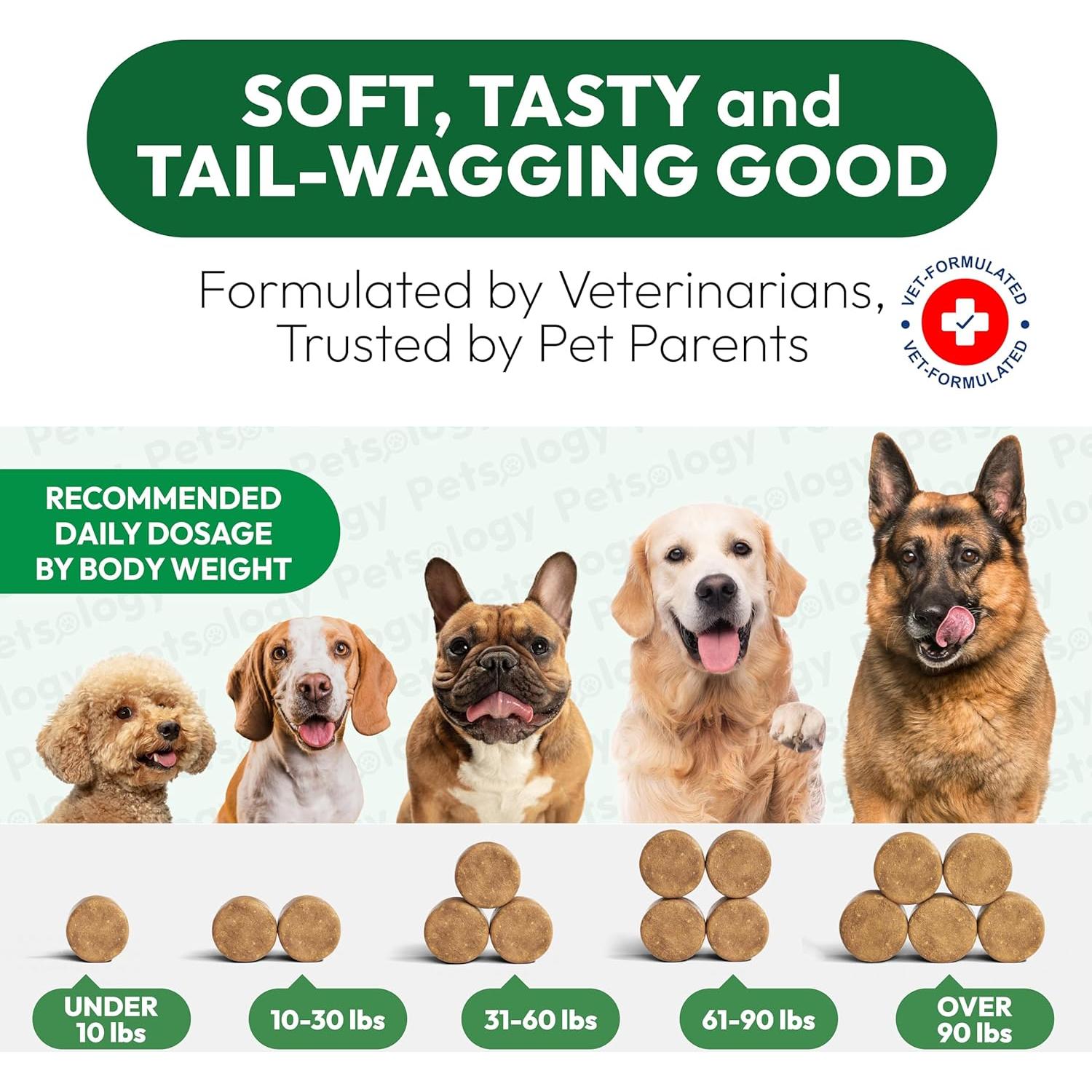 Suplemento de Glucosamina para Perros Petsology 170 Masticables