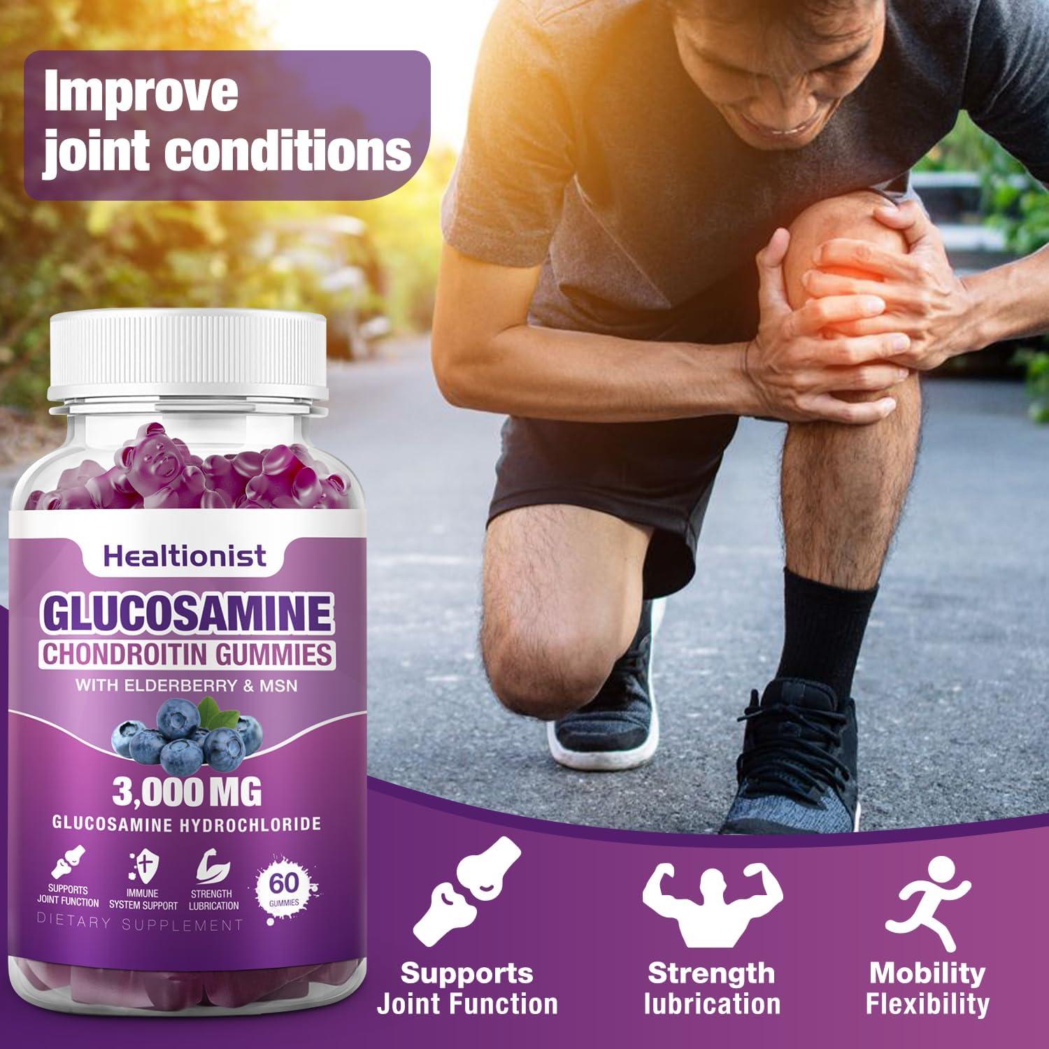 Gominolas de Glucosamina Condroitina Healtionist 3000mg 120 Unidades