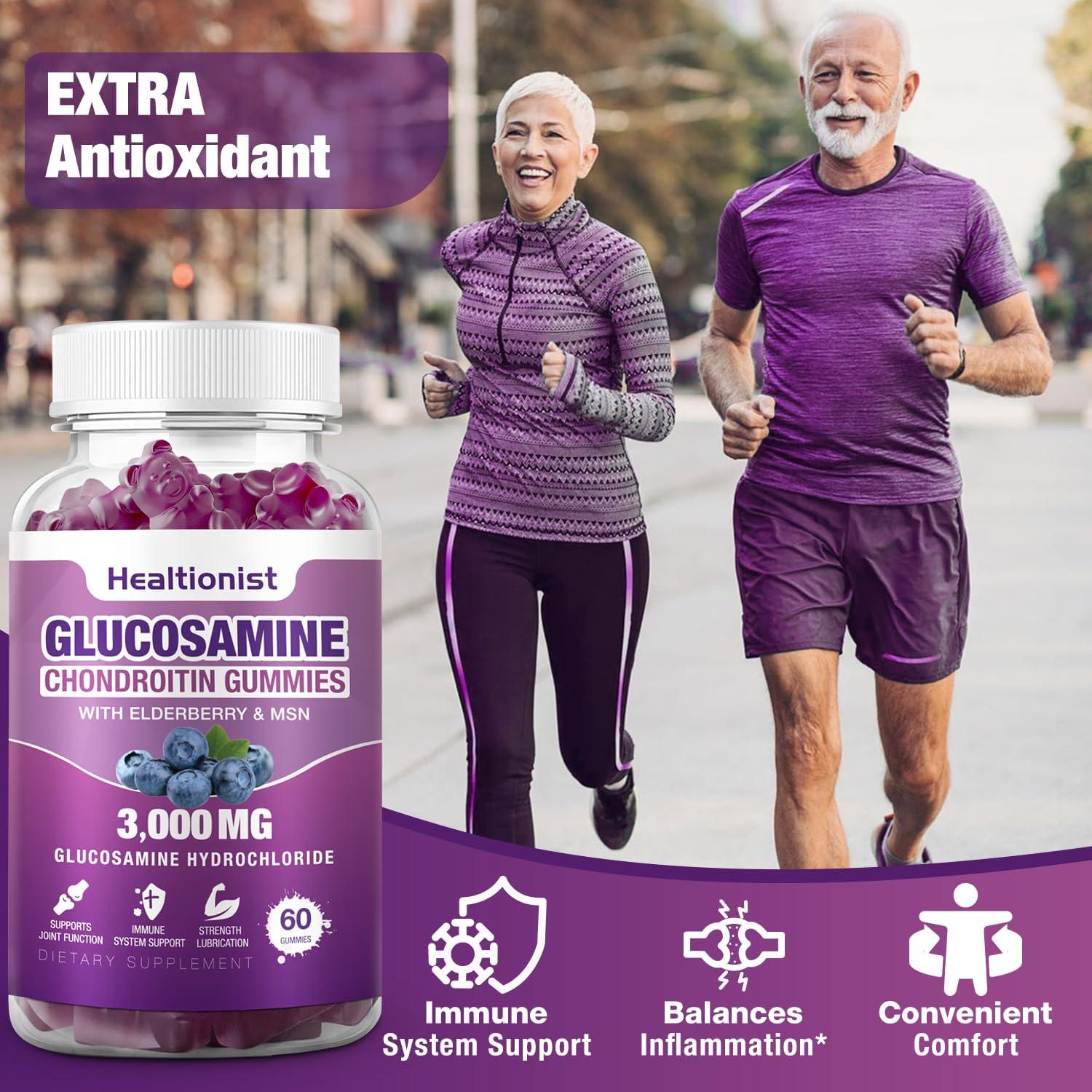 Gominolas de Glucosamina Condroitina Healtionist 3000mg 120 Unidades